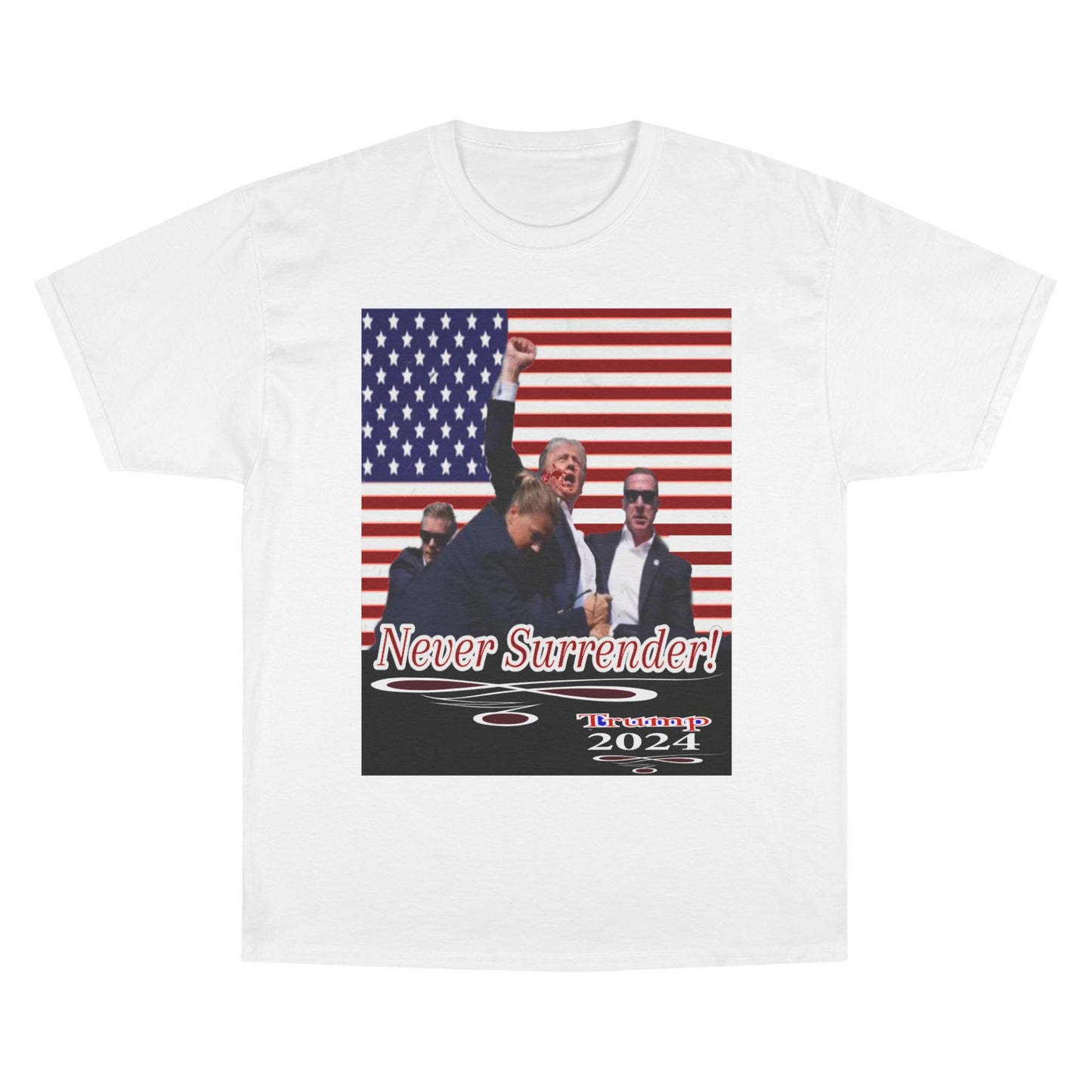 Trump Never Surrender Champion T-Shirt