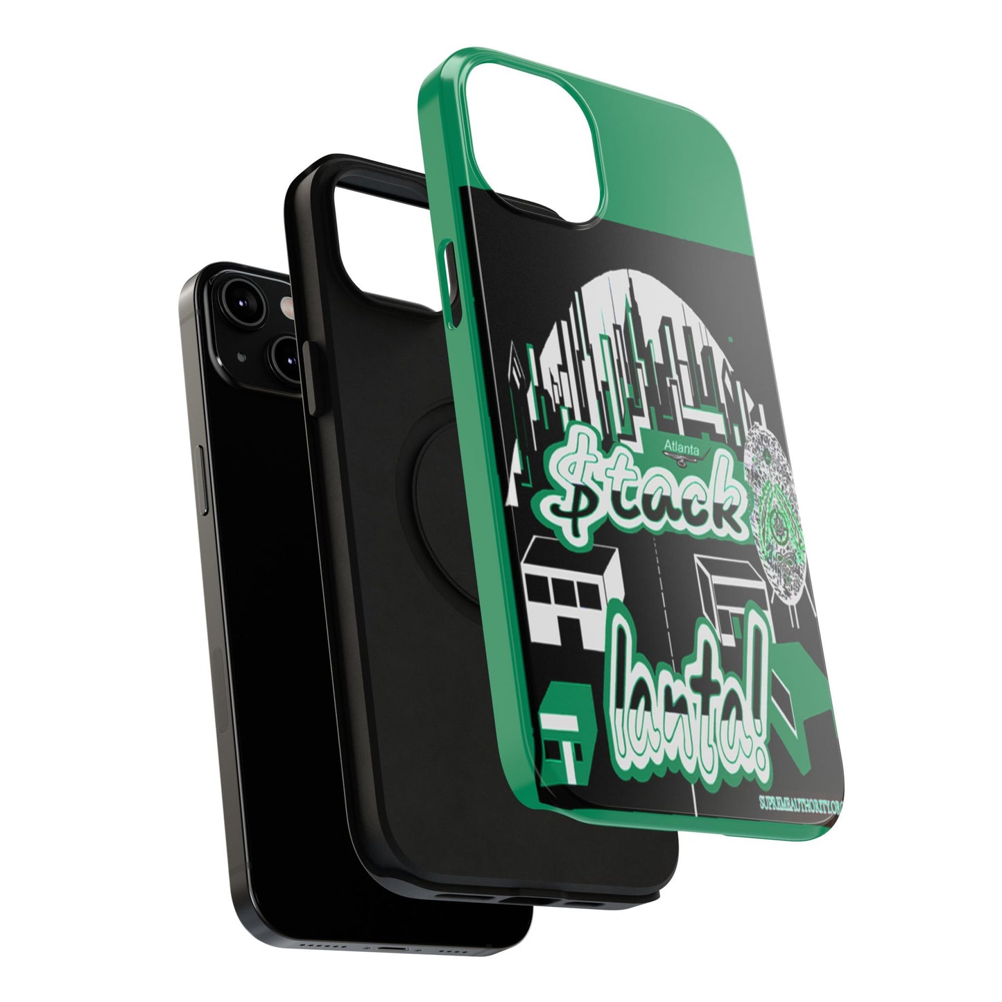 Stack-lanta 2! Remix Green Supreme Authority Iphone ONLY -Impact-Resistant Cases