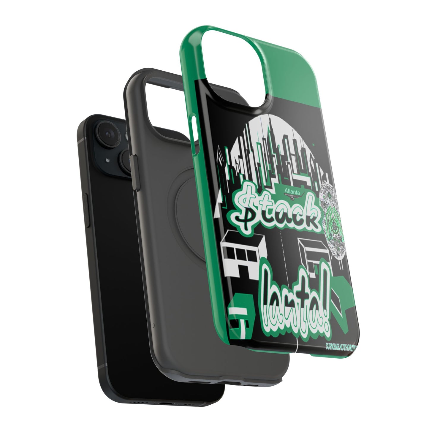 Stack-lanta 2! Remix Green Supreme Authority Iphone ONLY -Impact-Resistant Cases