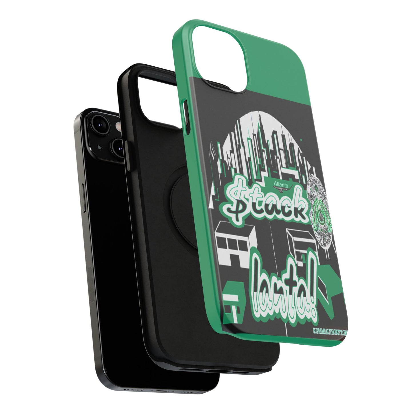 Stack-lanta 2! Remix Green Supreme Authority Iphone ONLY -Impact-Resistant Cases