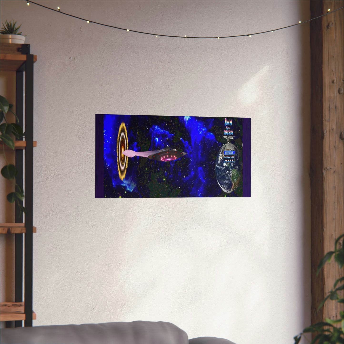 Miami Alien Mall 1 Matte Horizontal Posters