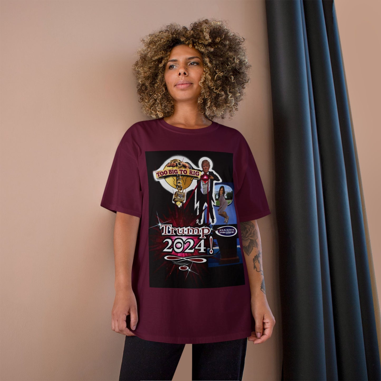 Trump Too Big To Rig! 2024! Premium - Champion T-Shirt