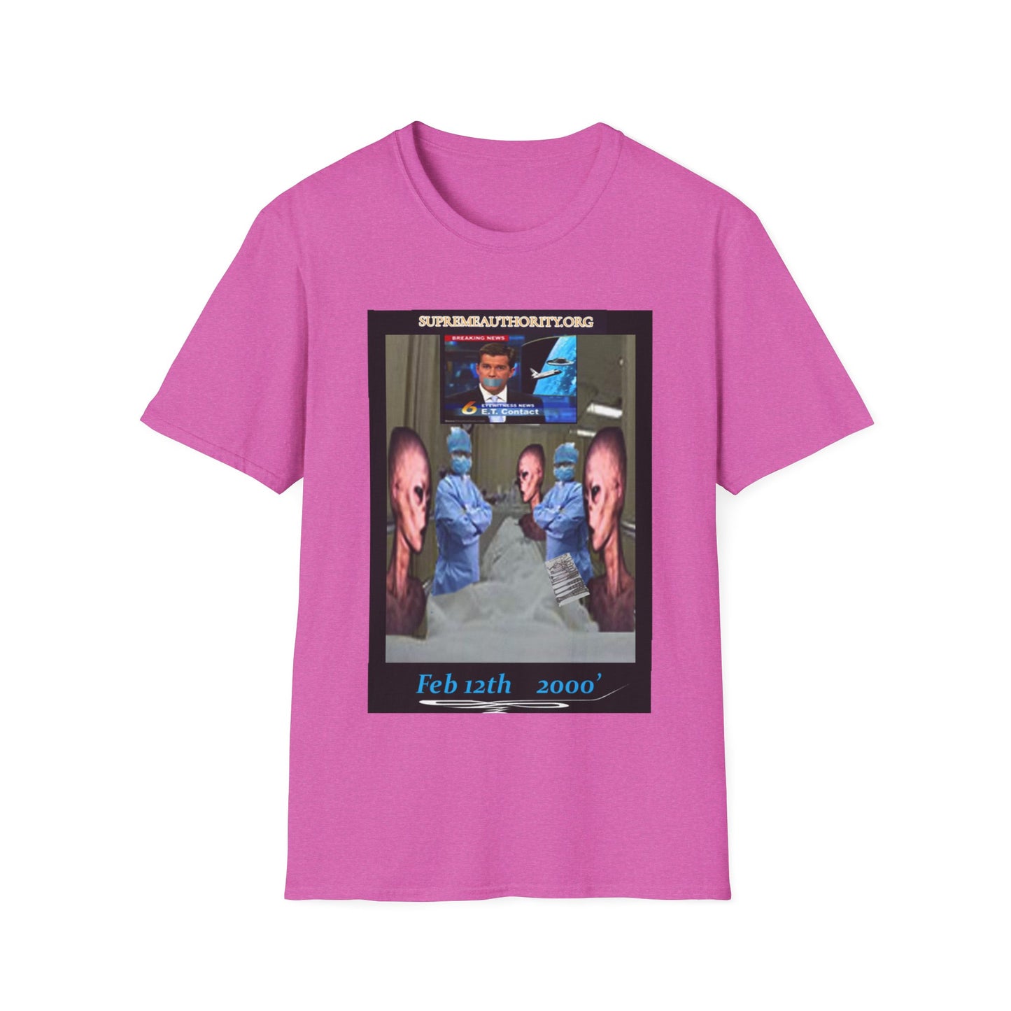 Feb. 12th 2000' An Alien Grey Operation - Grey Unisex Softstyle T-Shirt