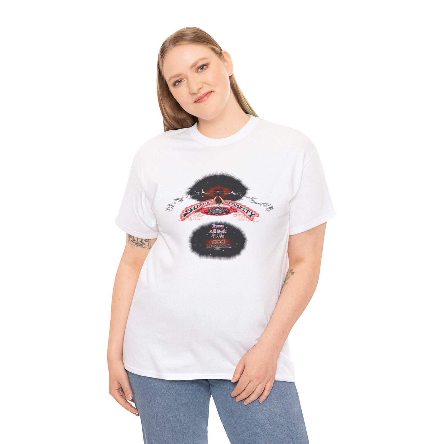 Supreme Authority Trump All Evil -Unisex Heavy Cotton Tee