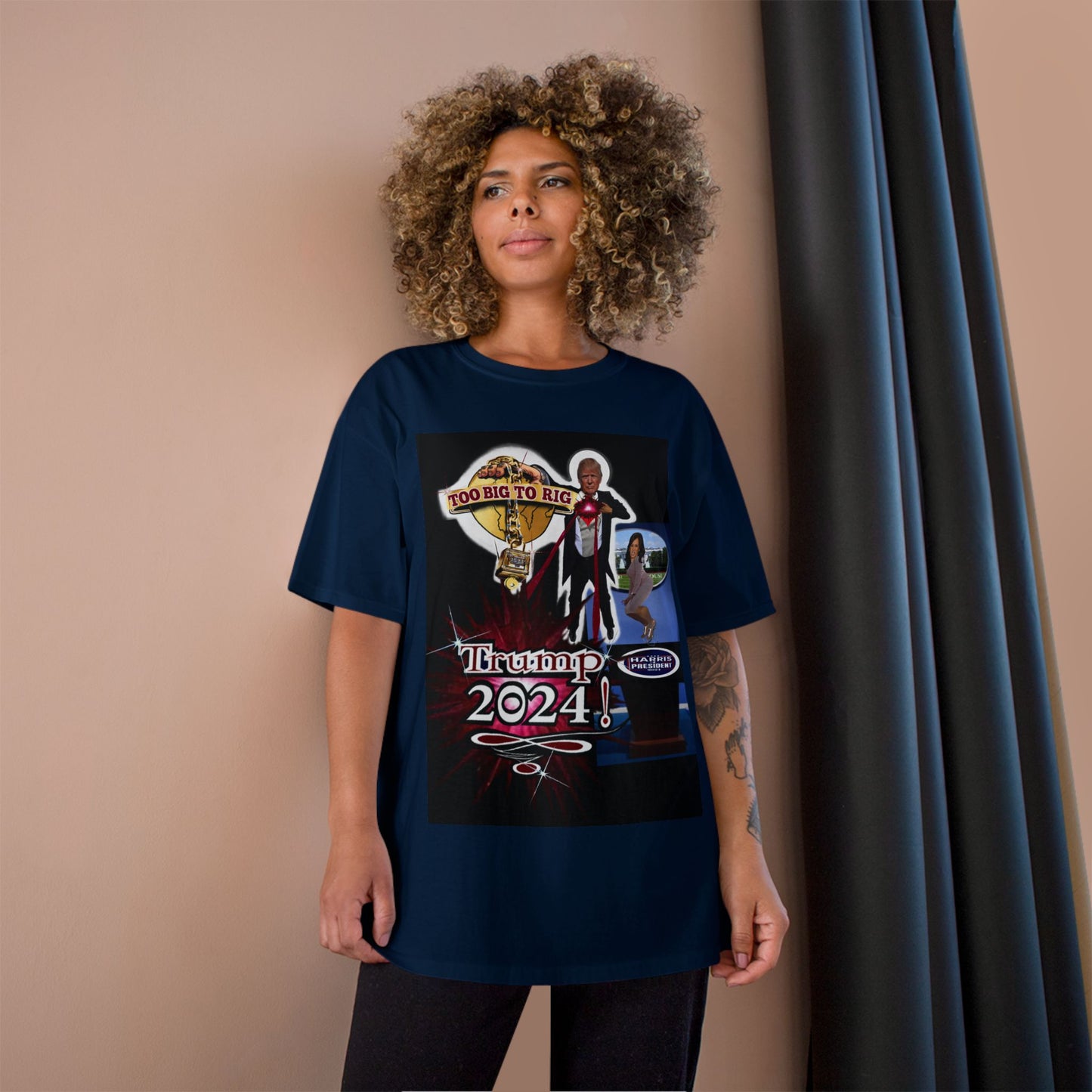Trump Too Big To Rig! 2024! Premium - Champion T-Shirt