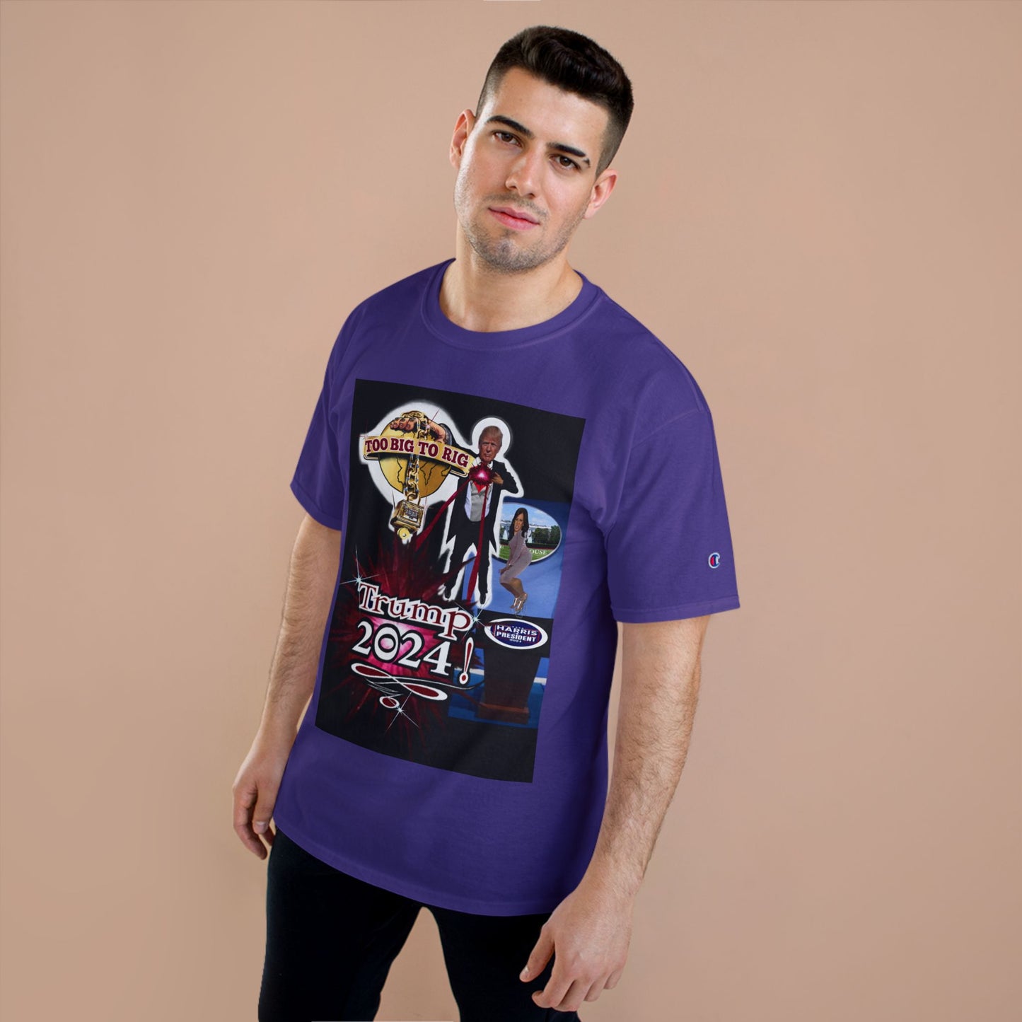 Trump Too Big To Rig! 2024! Premium - Champion T-Shirt