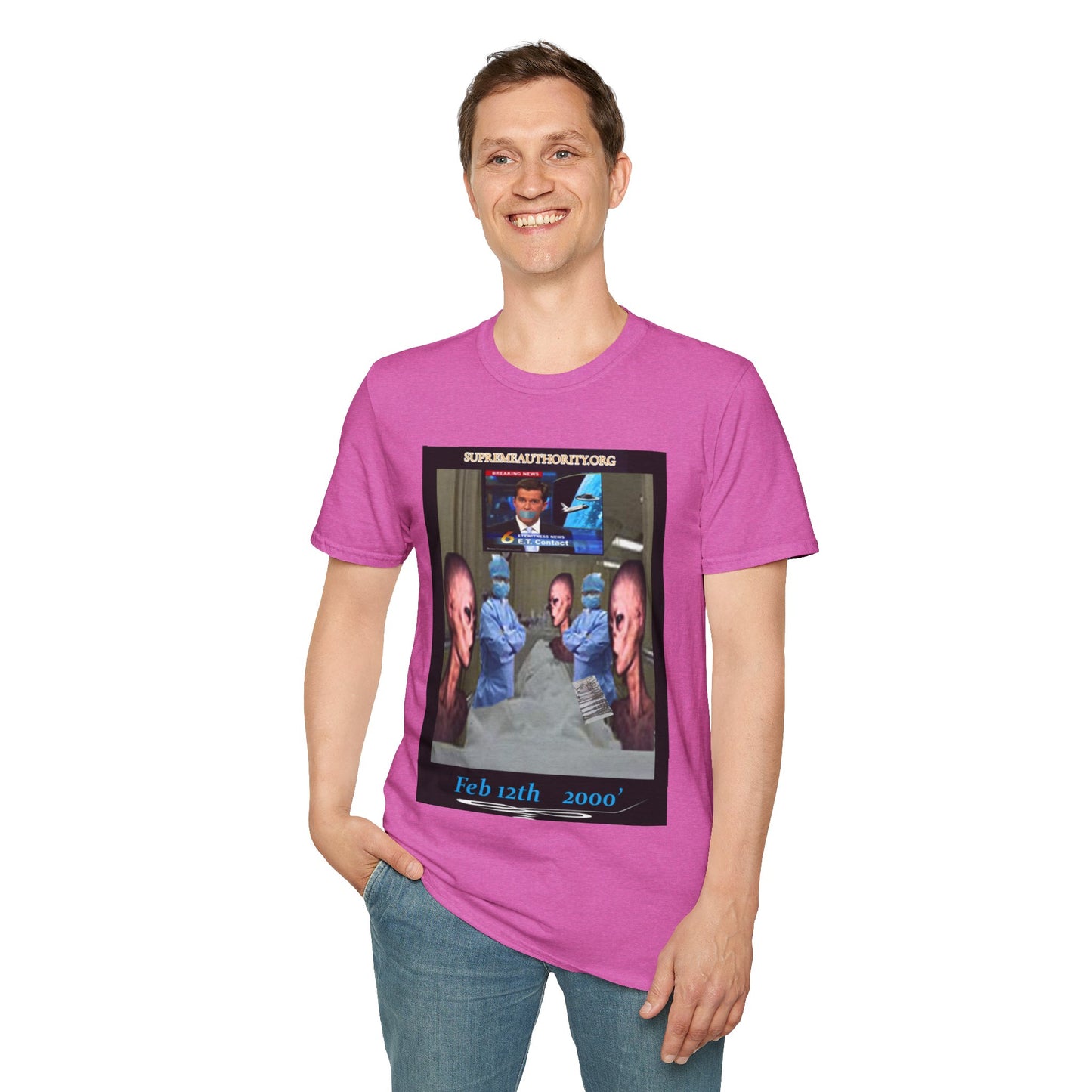 Feb. 12th 2000' An Alien Grey Operation - Grey Unisex Softstyle T-Shirt