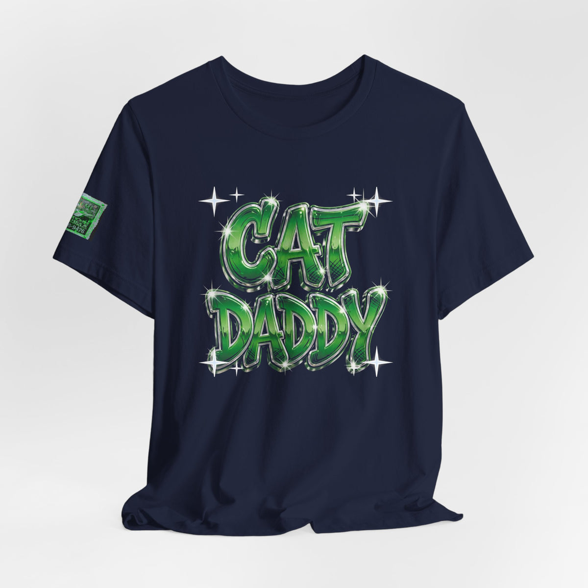Cat Daddy Graffiti T-Shirt - Green Chrome, Back + Sleeve Edition