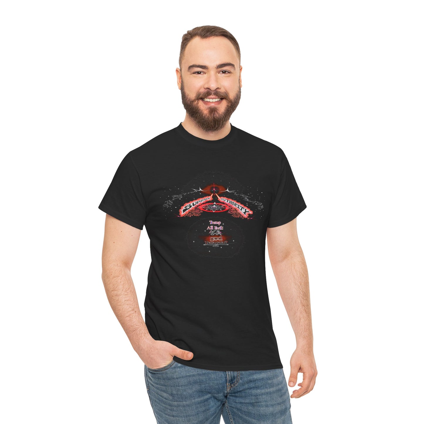 Supreme Authority Trump All Evil -Unisex Heavy Cotton Tee