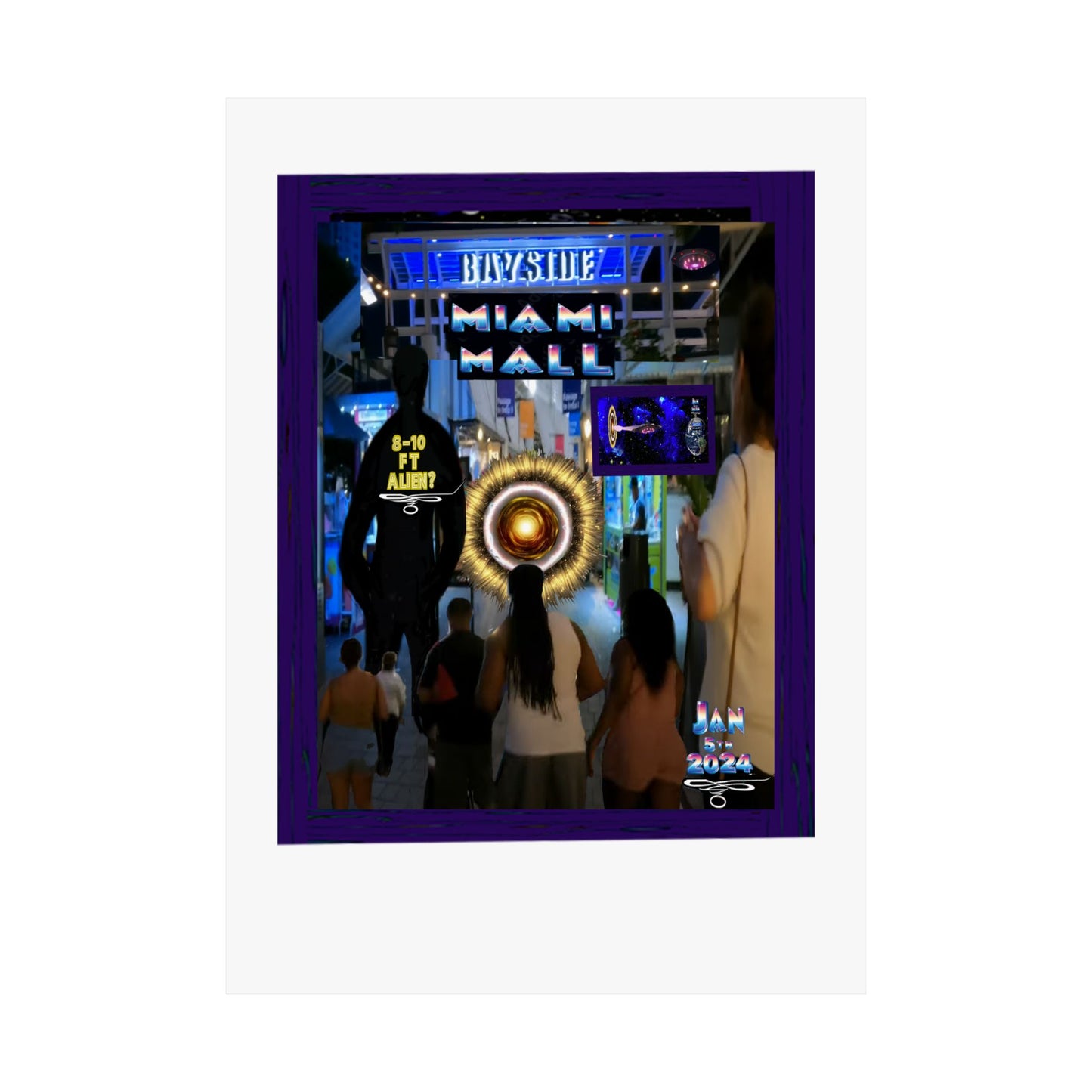Miami Alien Mall 2 Matte Vertical Posters