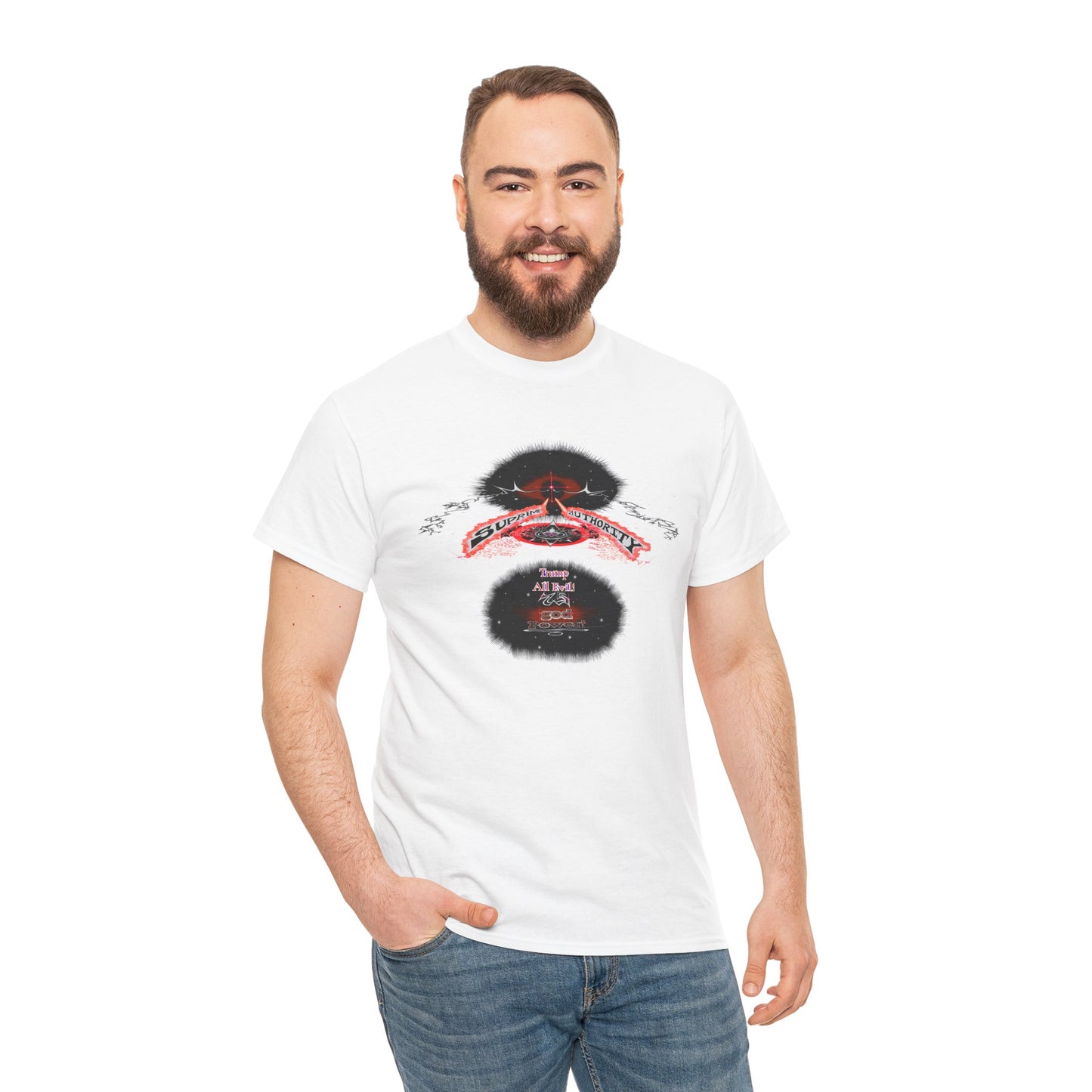 Supreme Authority Trump All Evil -Unisex Heavy Cotton Tee