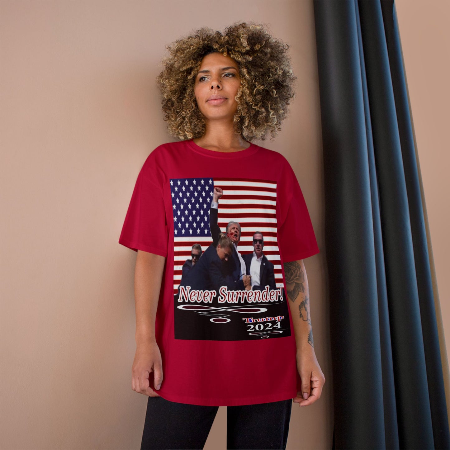 Trump Never Surrender Champion T-Shirt