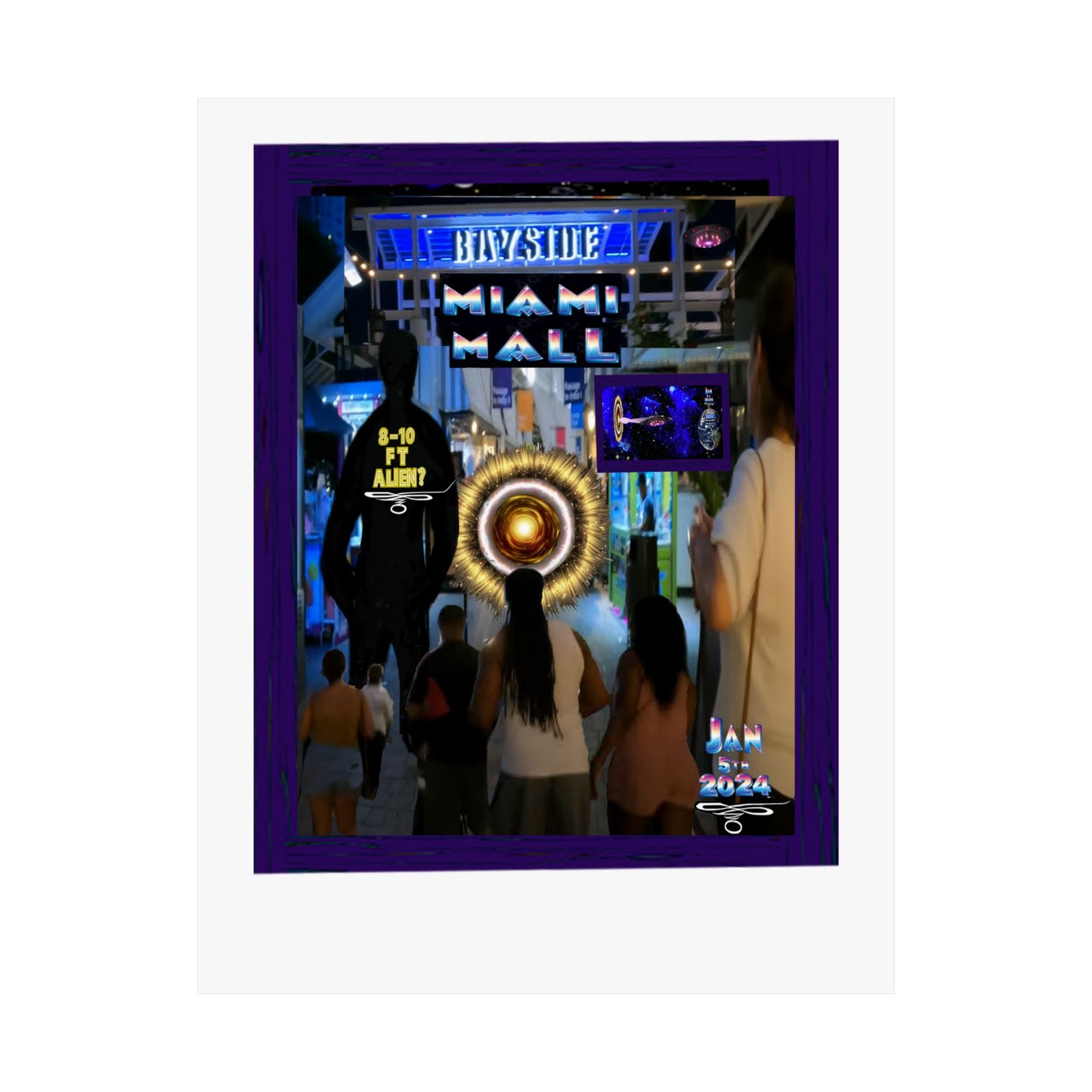 Miami Alien Mall 2 Matte Vertical Posters