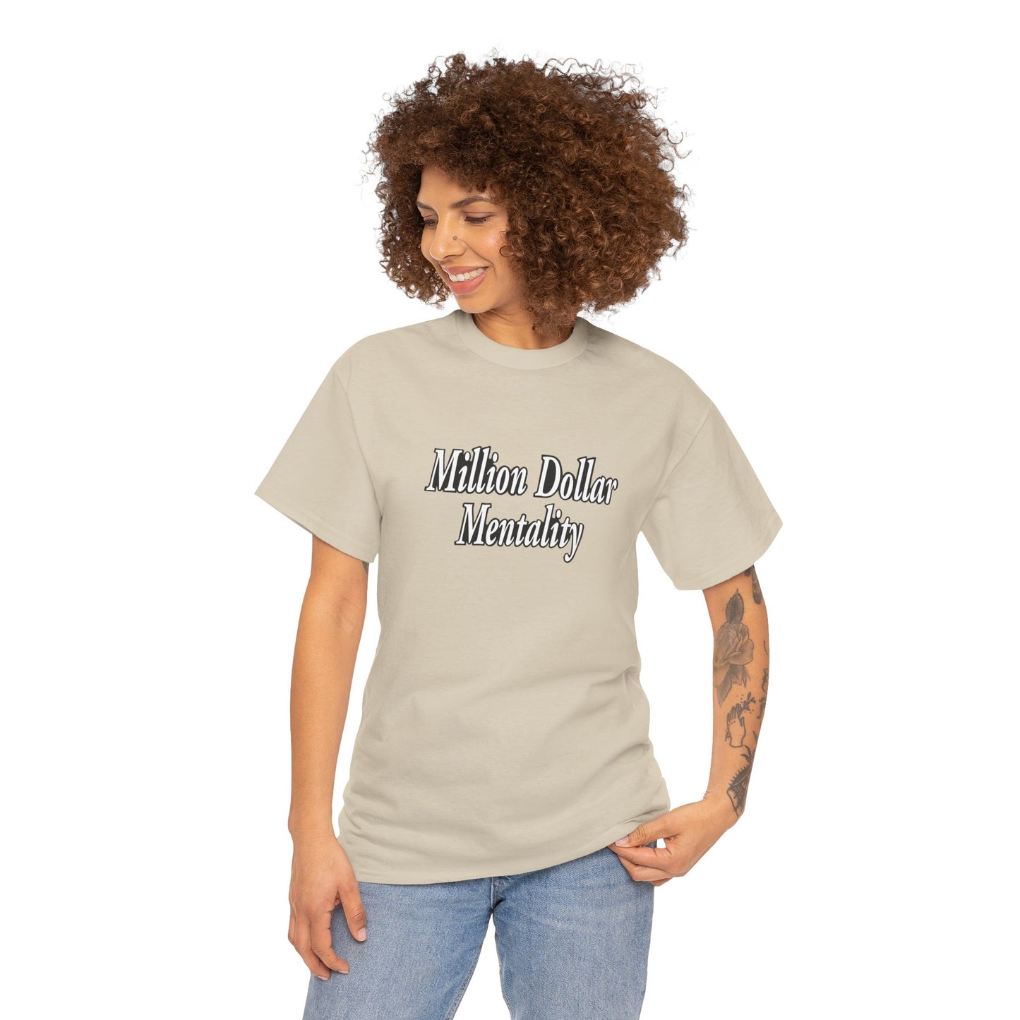 Copy of Million Dollar Mentality 2 w/ Life Hack Unisex Heavy Cotton Tee