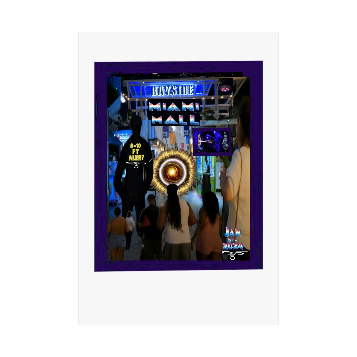 Miami Alien Mall 2 Matte Vertical Posters