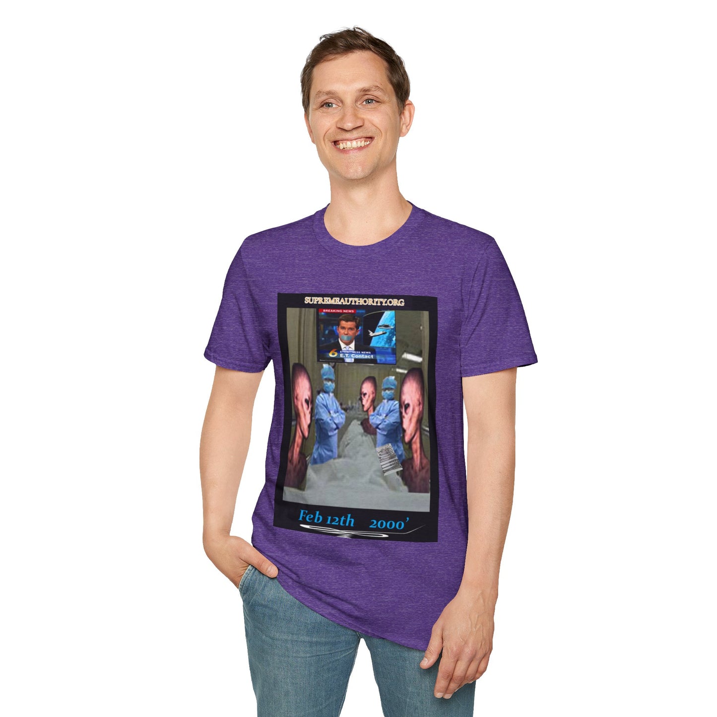 Feb. 12th 2000' An Alien Grey Operation - Grey Unisex Softstyle T-Shirt