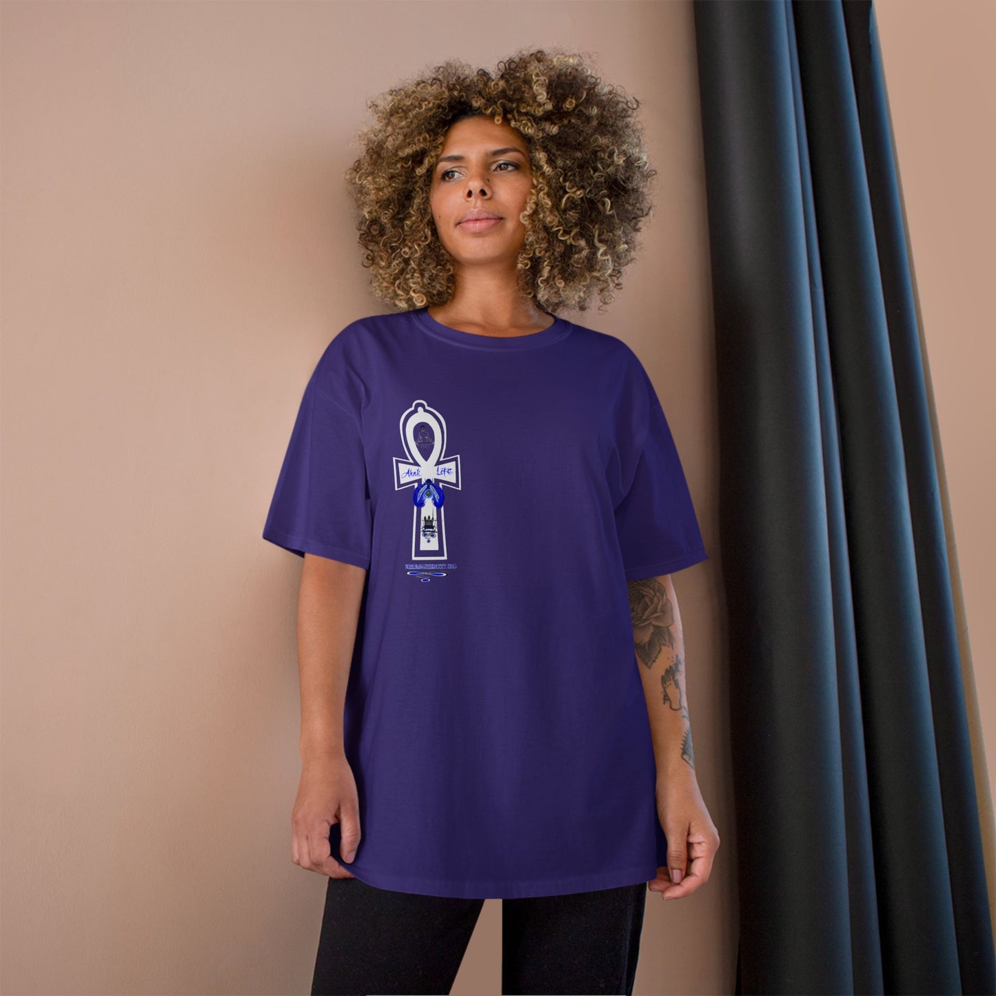 Ankh Life Queen goddess Supreme Authority -Champion T-Shirt