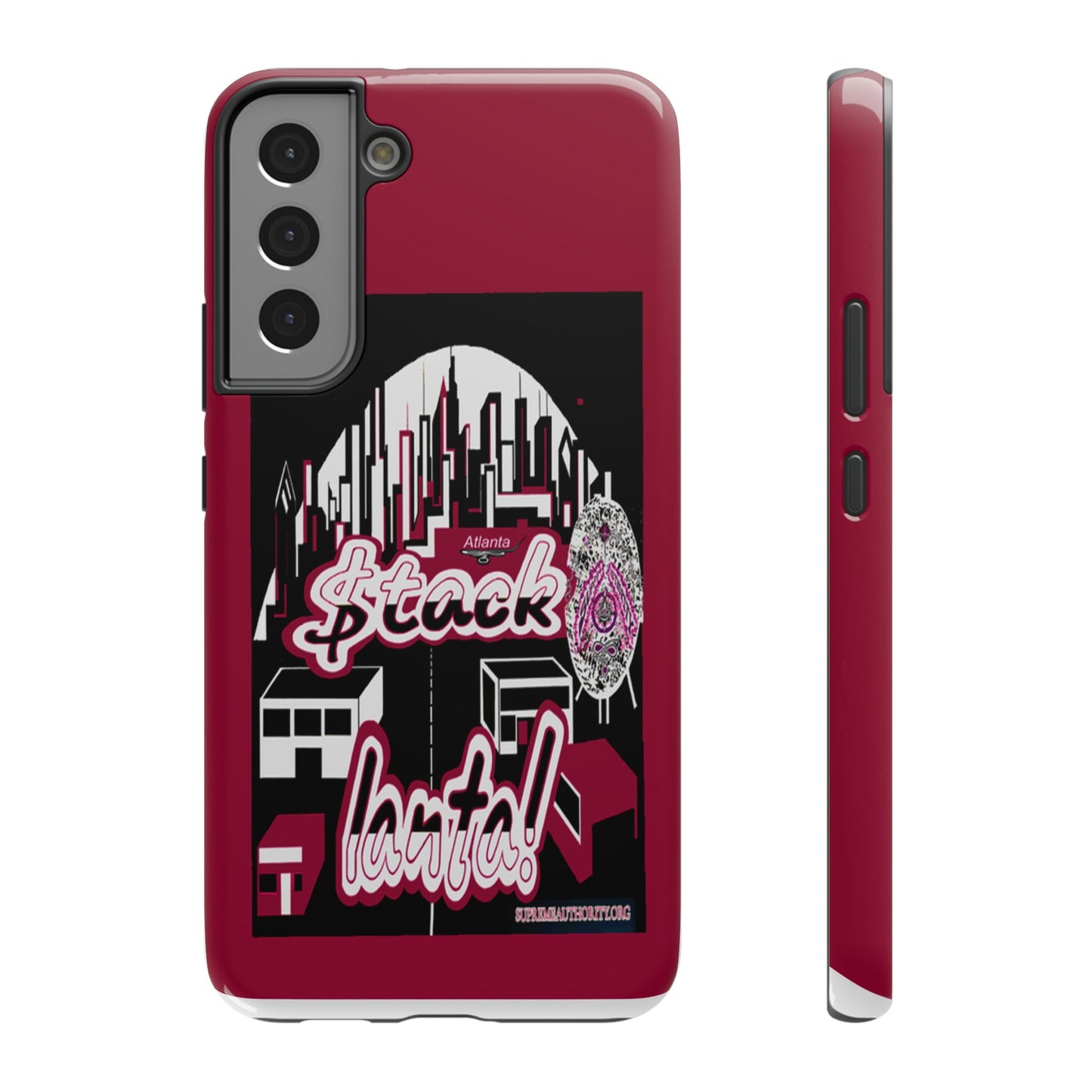 Stack-lanta 2! Red Rremix Supreme Authority Samsung ONLY -Impact-Resistant Cases