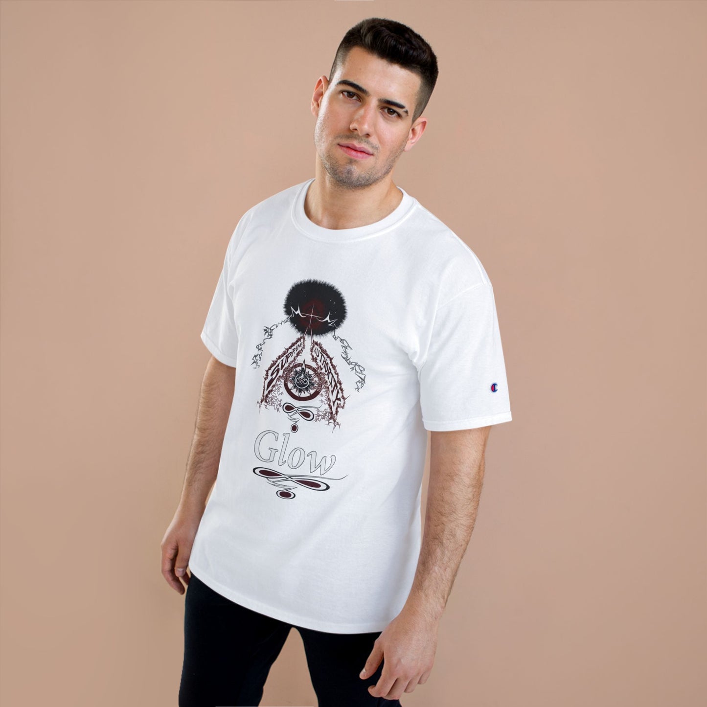 Supreme Authority Glow Philippians 4:13 Champion T-Shirt