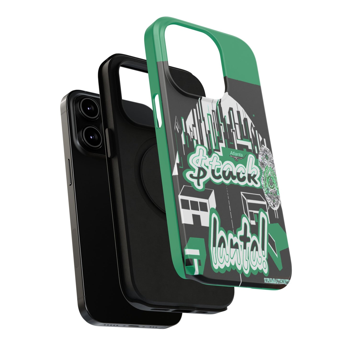 Stack-lanta 2! Remix Green Supreme Authority Iphone ONLY -Impact-Resistant Cases