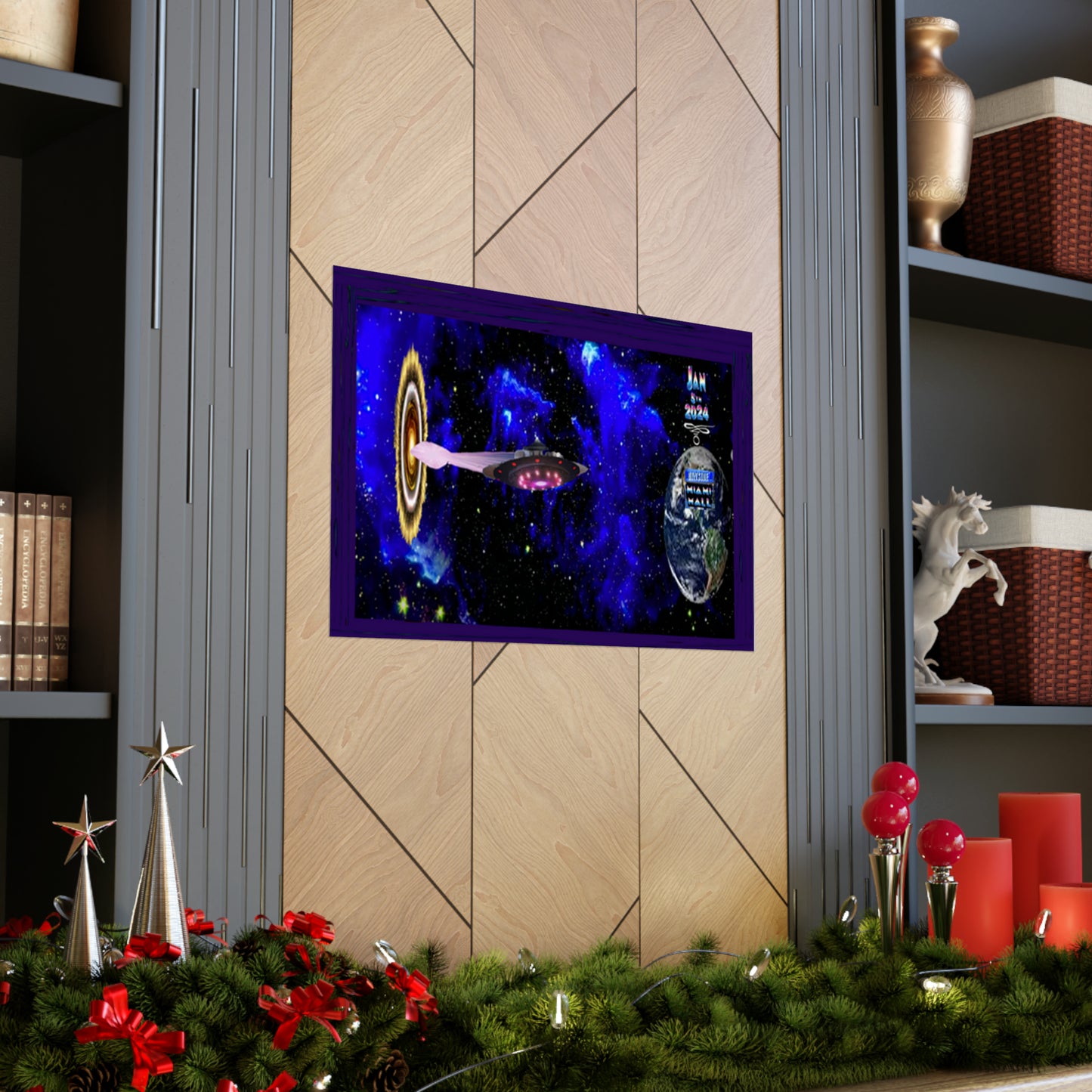 Miami Alien Mall 1 Matte Horizontal Posters