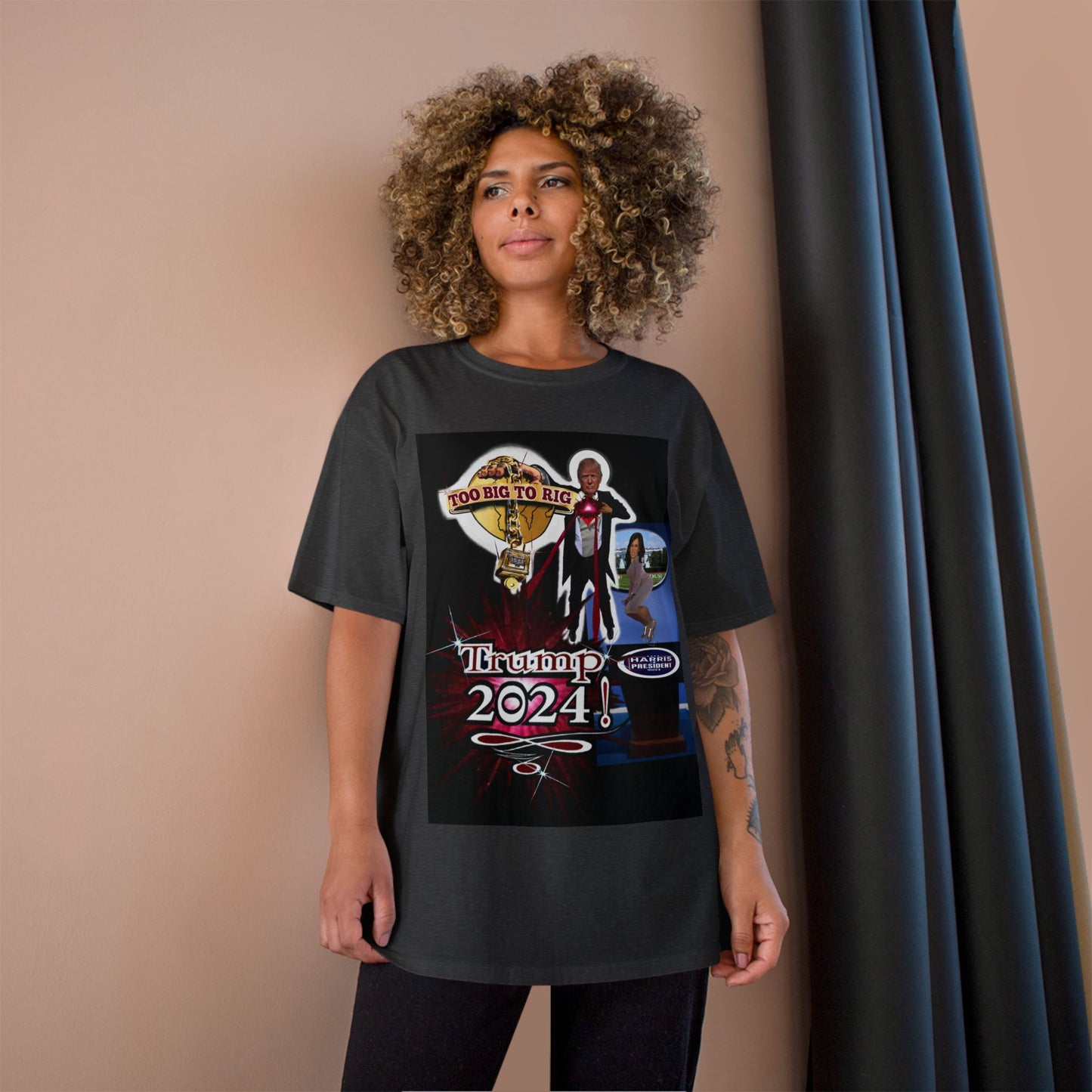 Trump Too Big To Rig! 2024! Premium - Champion T-Shirt