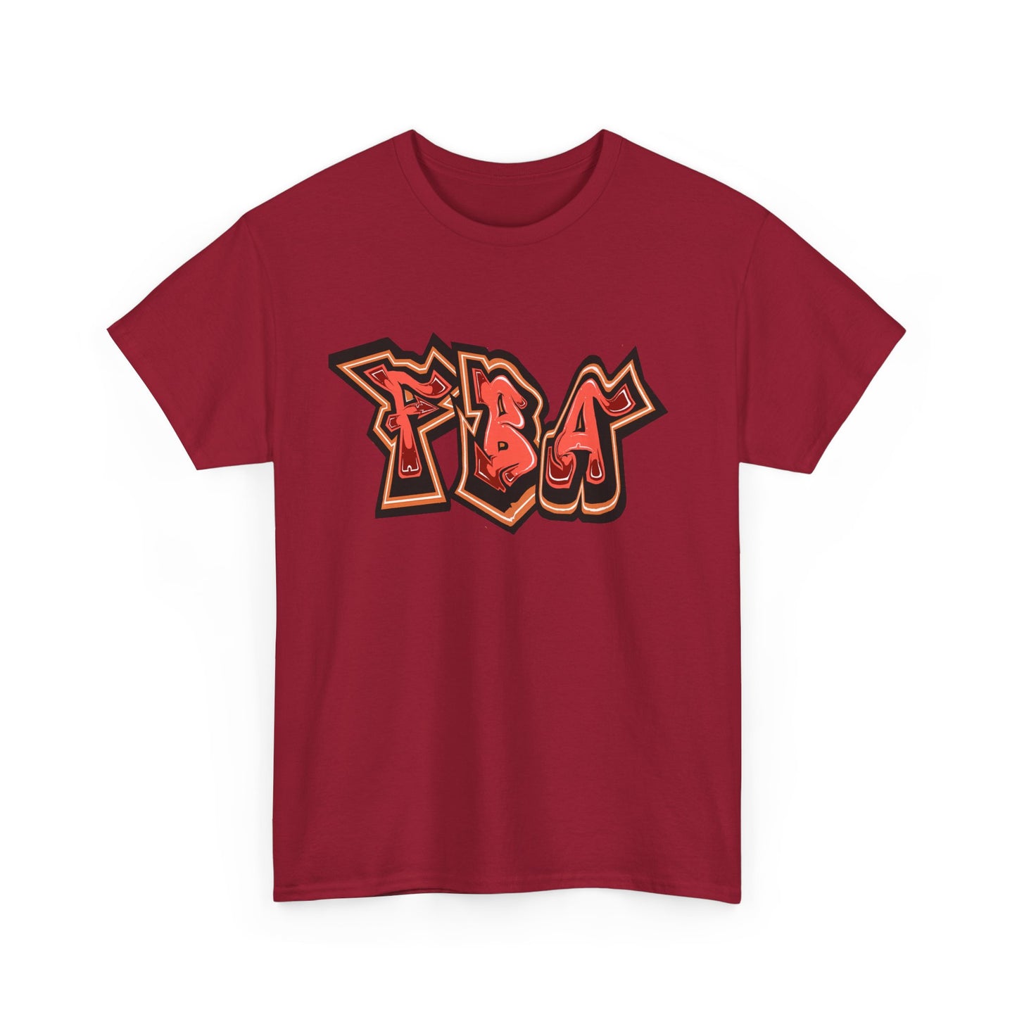 FBA First Fire ,Graffiti Style Unisex Heavy Cotton Tee, Streetwear T-Shirt, Urban Fashion Top, Casual Everyday Wear, Gift for Hip-Hop Lovers