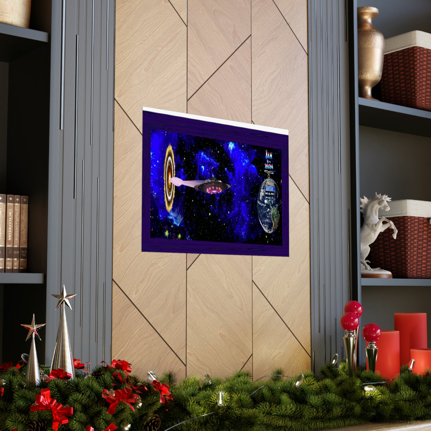 Miami Alien Mall 1 Matte Horizontal Posters