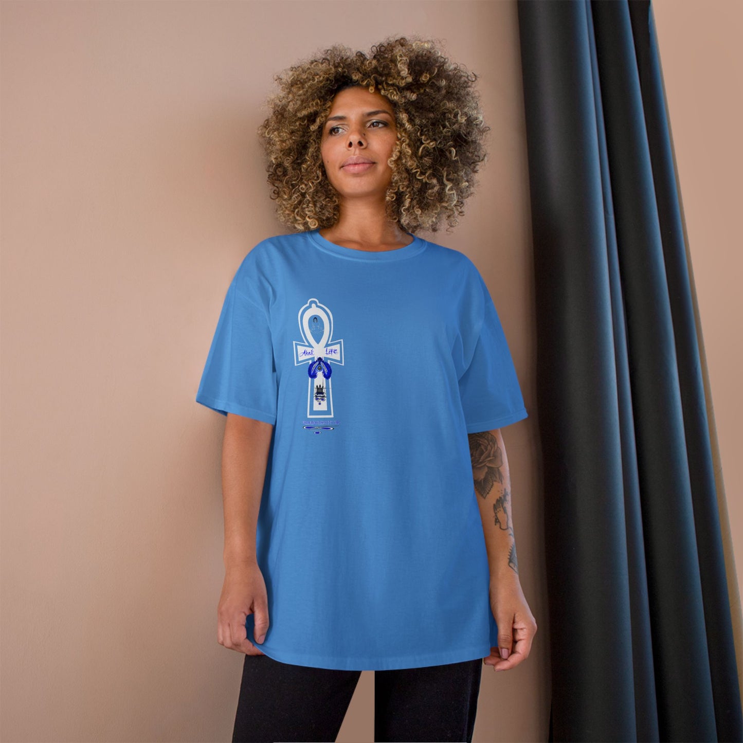 Ankh Life Queen goddess Supreme Authority -Champion T-Shirt