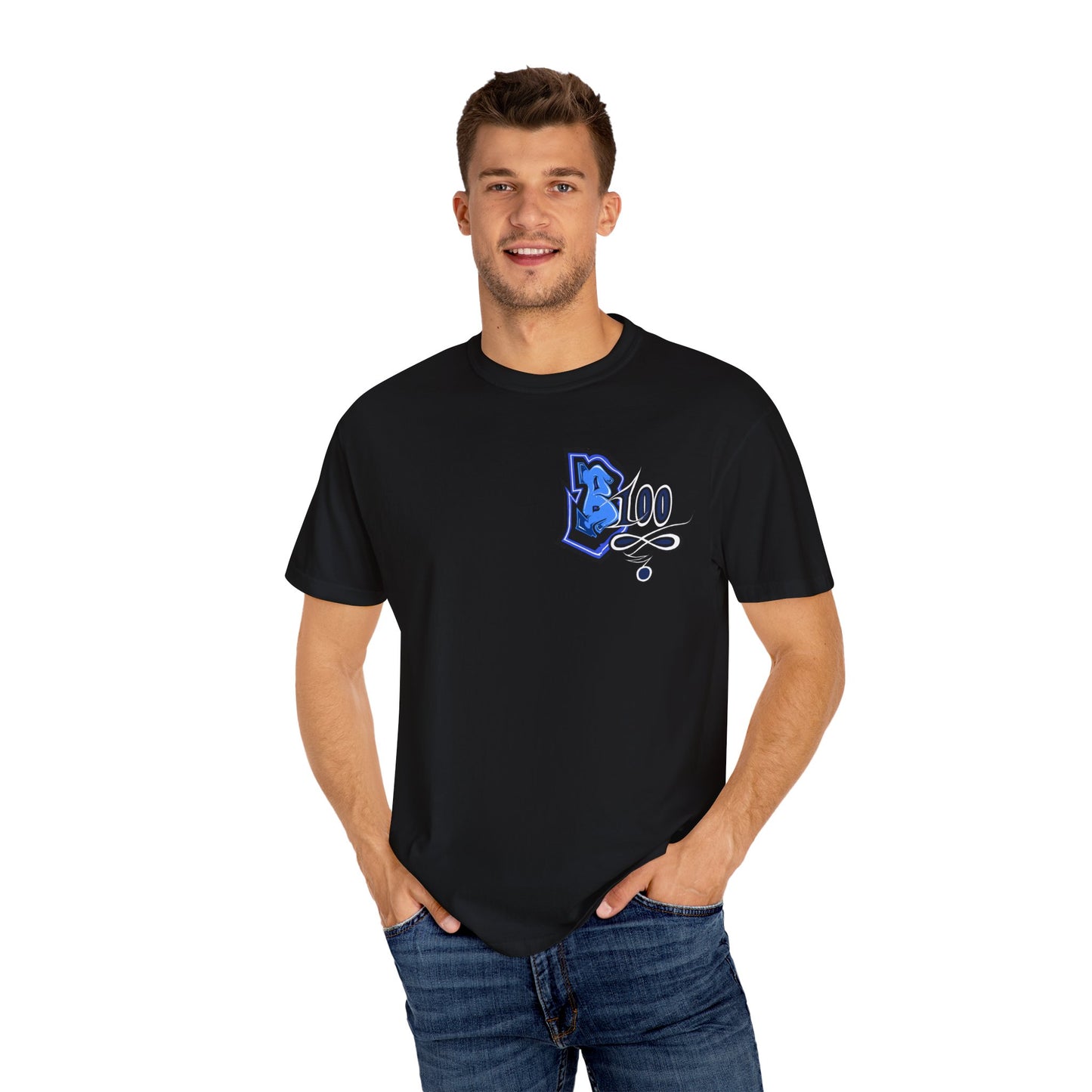 B100 -Garment-Dyed T-shirt, Casual Wear, Street Style, Gift for Friends, Everyday Comfort, Unique Graphic Tee