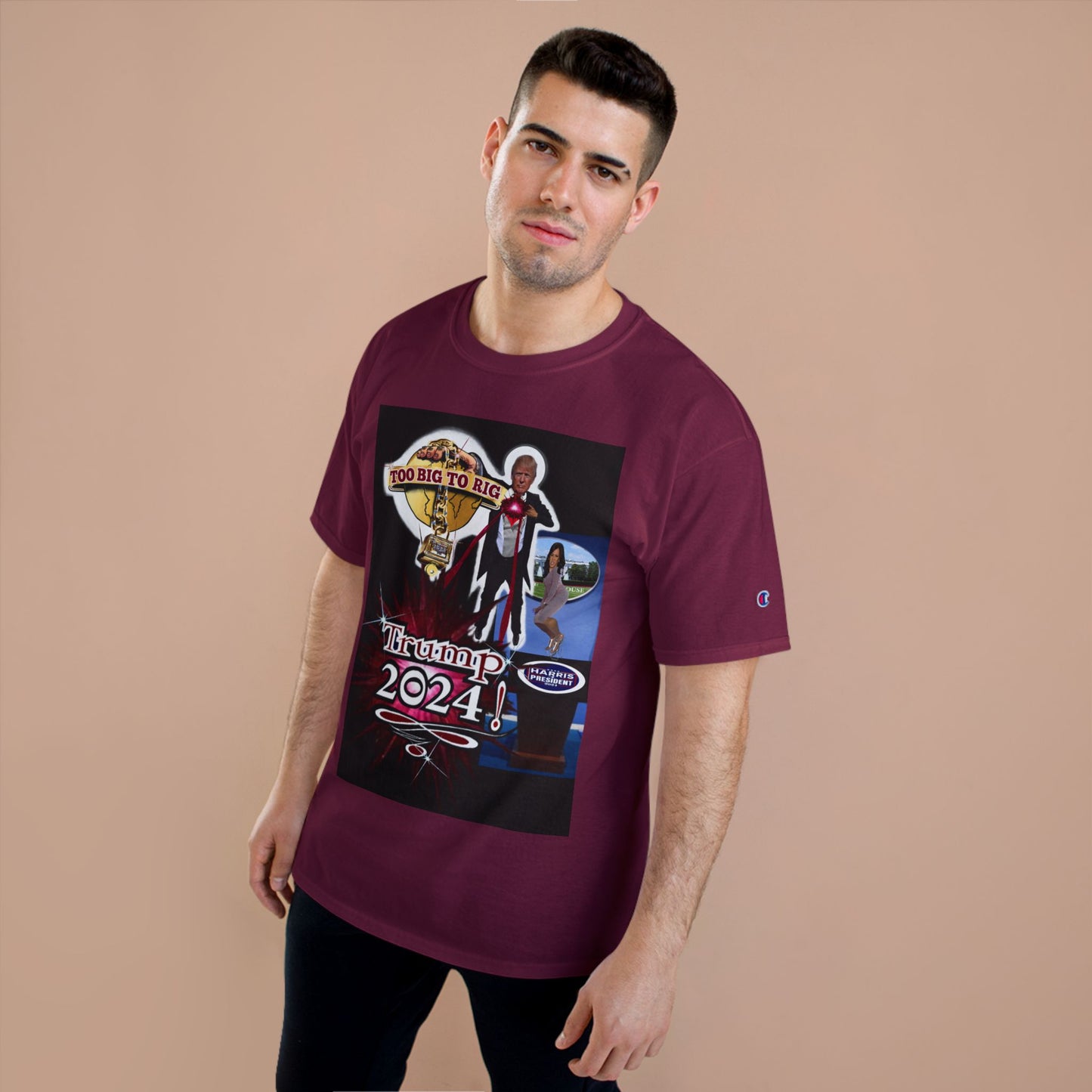 Trump Too Big To Rig! 2024! Premium - Champion T-Shirt