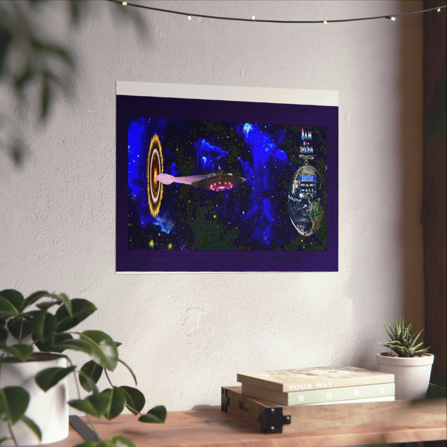 Miami Alien Mall 1 Matte Horizontal Posters