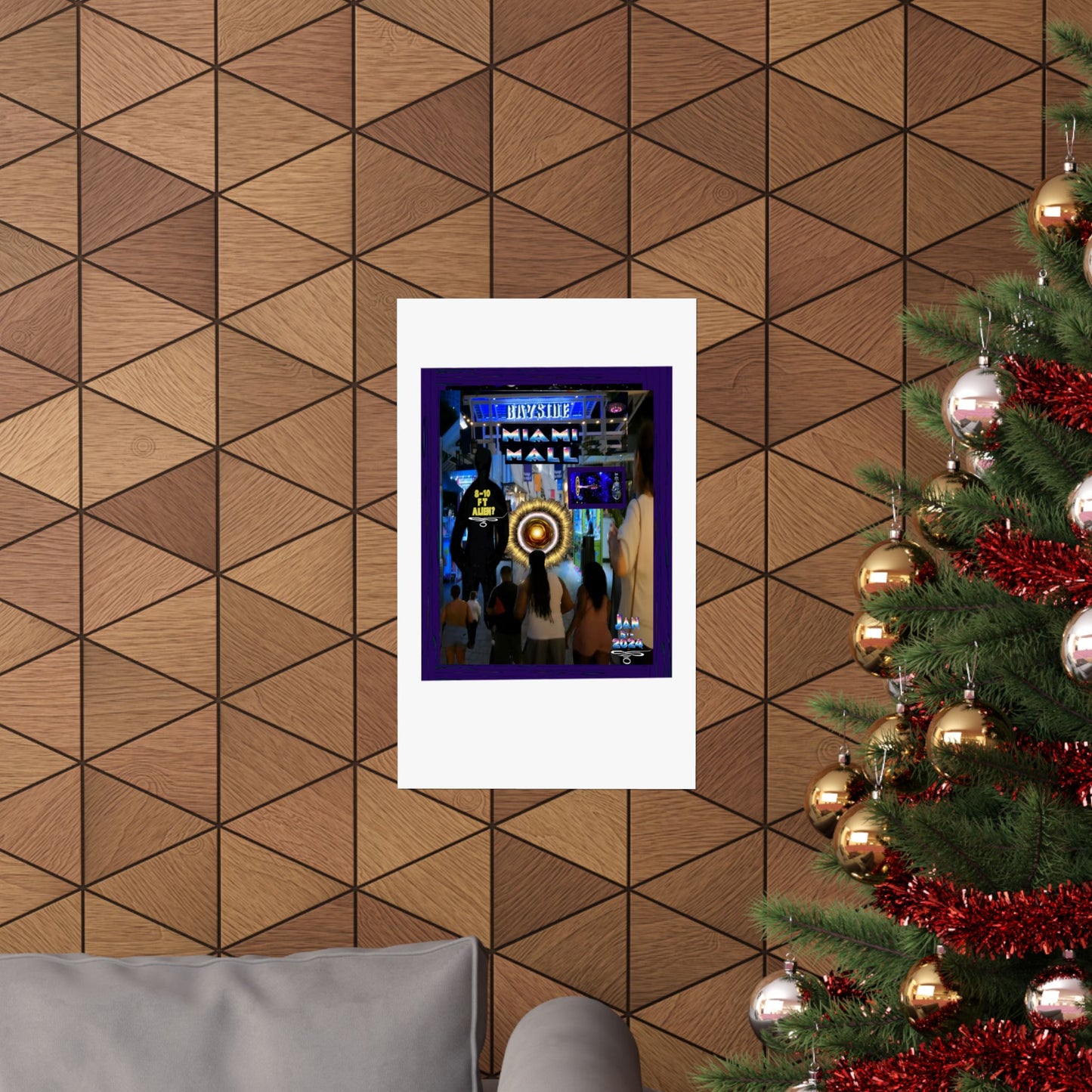 Miami Alien Mall 2 Matte Vertical Posters