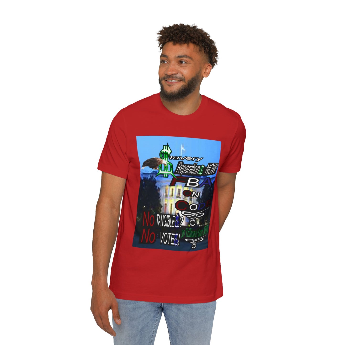 FBA Reparations now! -USA-Made Unisex Short-Sleeve Jersey T-Shirt