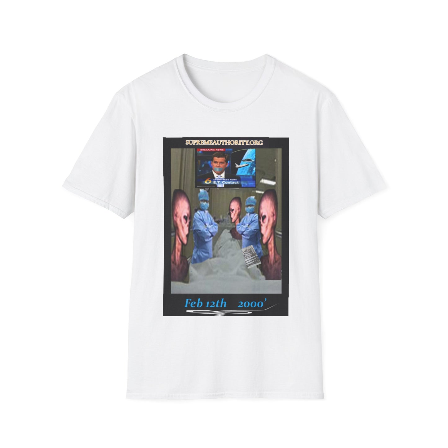 Feb. 12th 2000' An Alien Grey Operation - Grey Unisex Softstyle T-Shirt