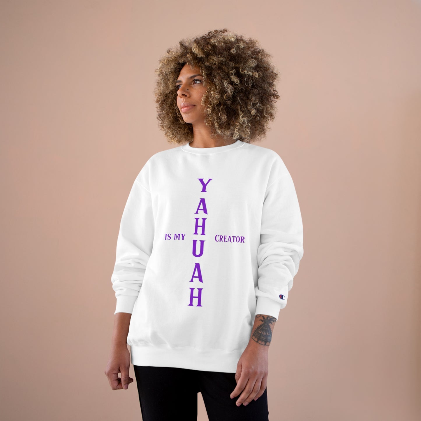 YAHUAH CREATOR - Lady J - custom - Champion Sweatshirt