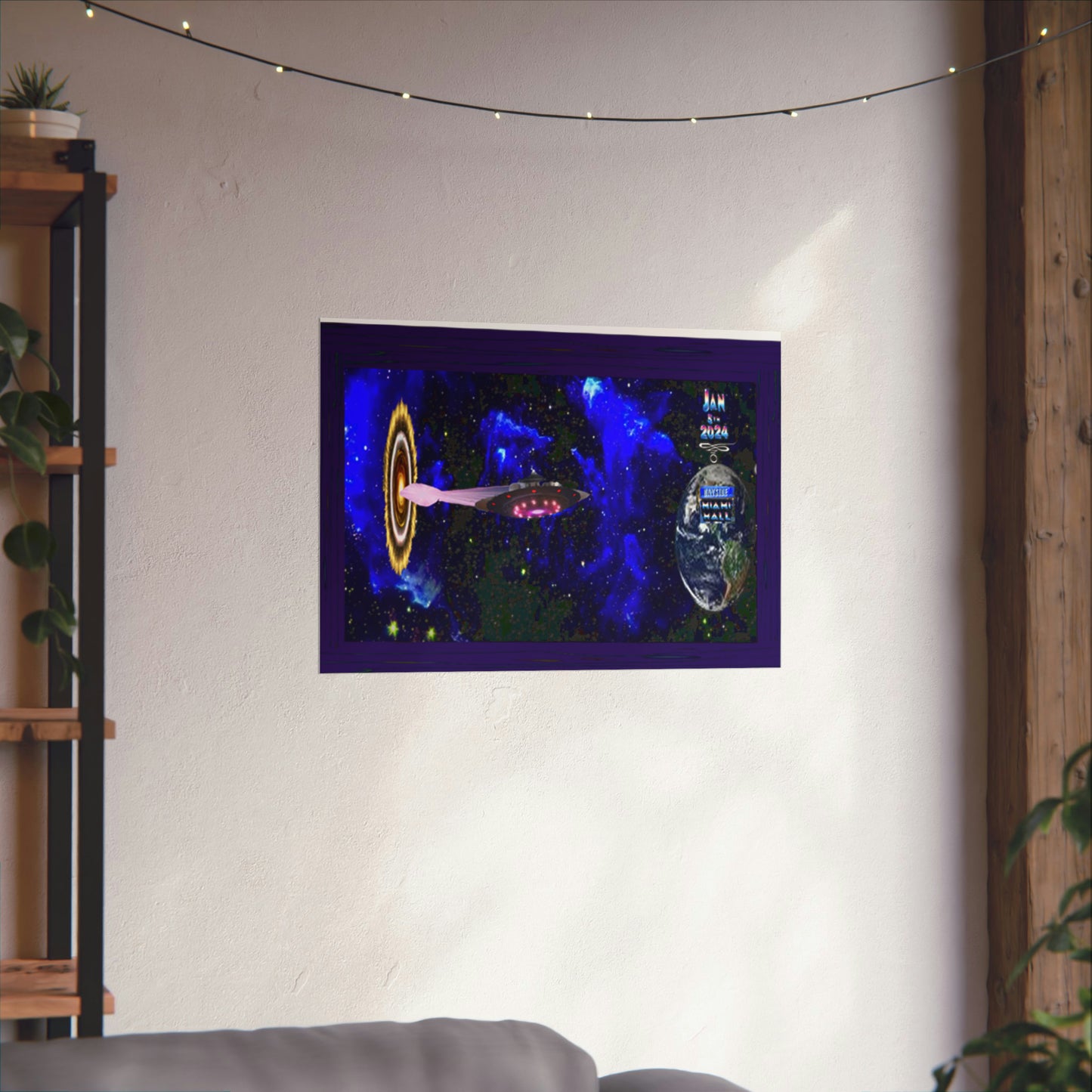 Miami Alien Mall 1 Matte Horizontal Posters