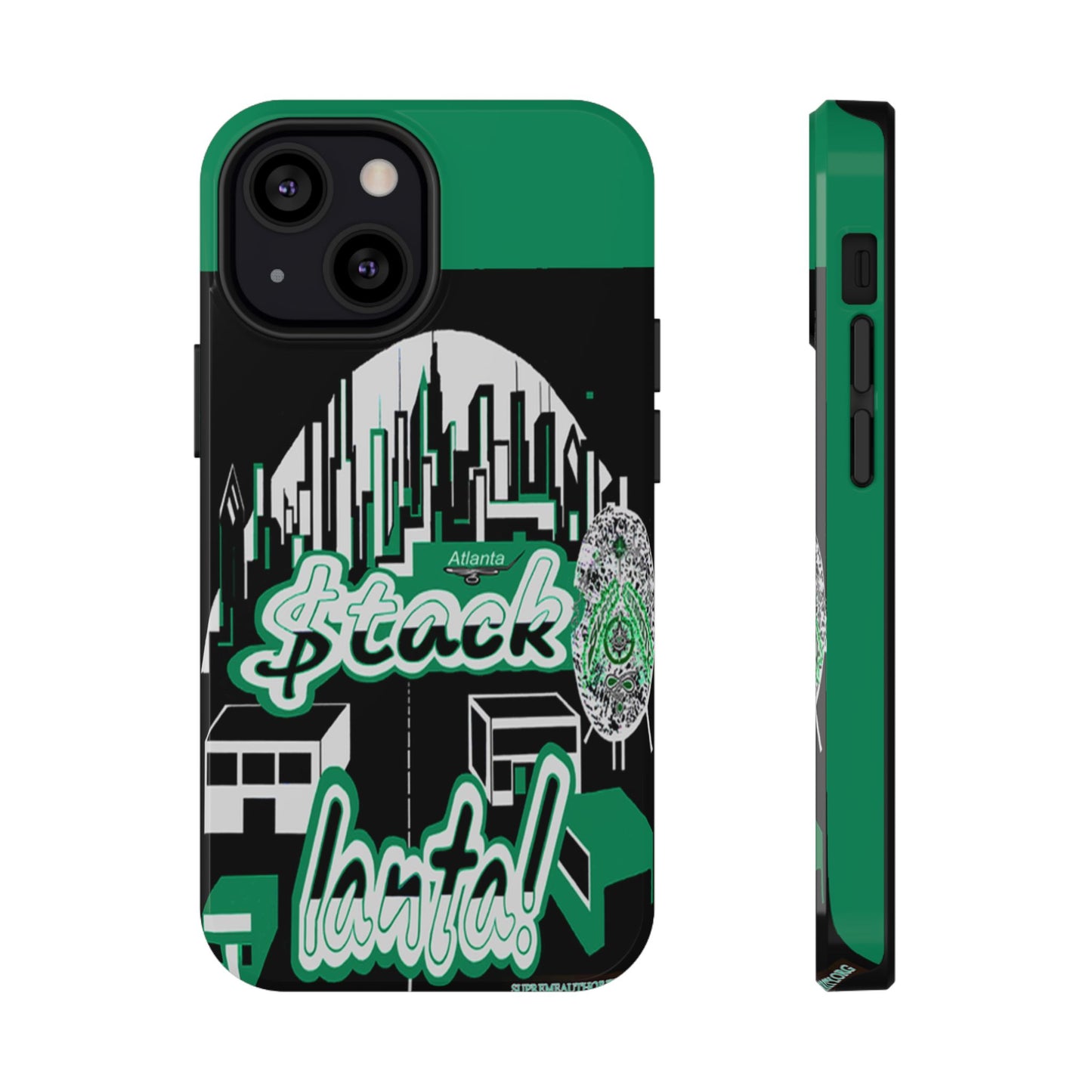 Stack-lanta 2! Remix Green Supreme Authority Iphone ONLY -Impact-Resistant Cases