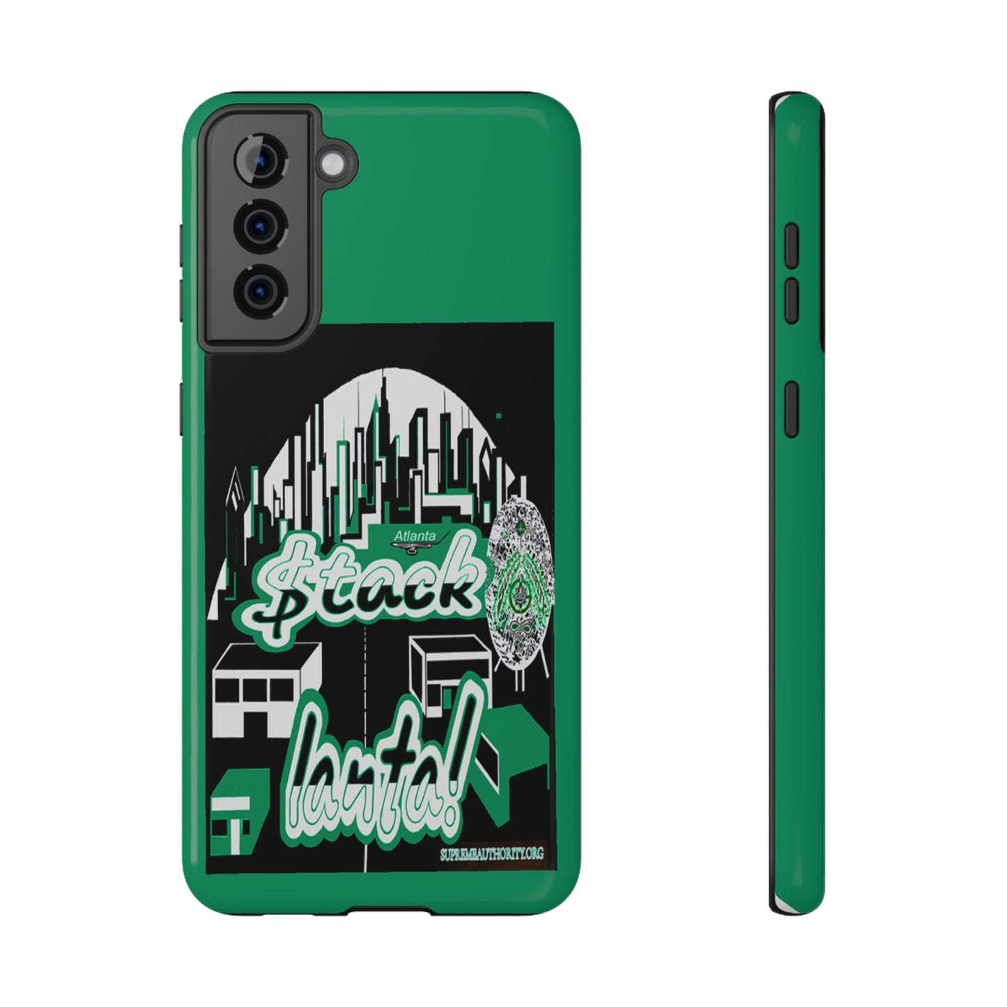 Stack-lanta 2 Remix Green Supreme Authority Samsung ONLY -Impact-Resistant Cases