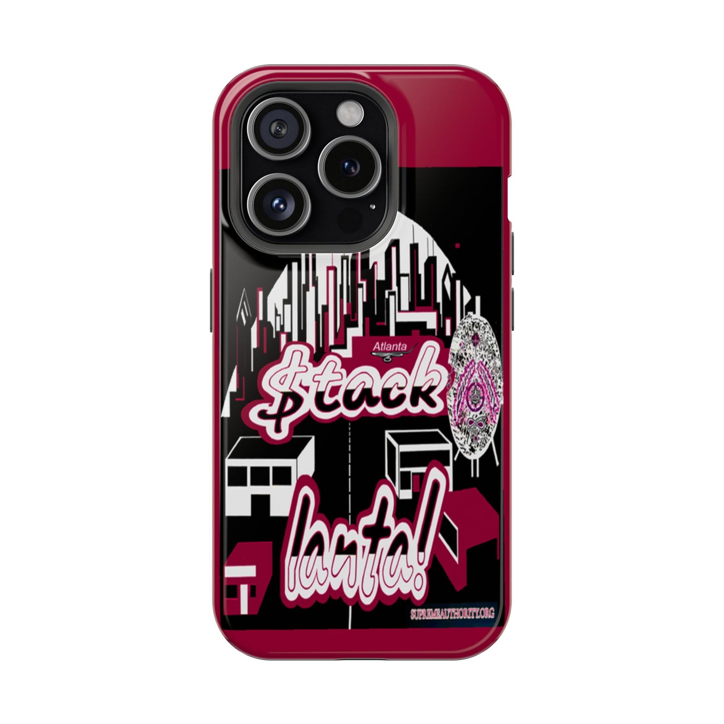 Stack-lanta 2!Remix Red Supreme Authority Iphone ONLY -Impact-Resistant Cases