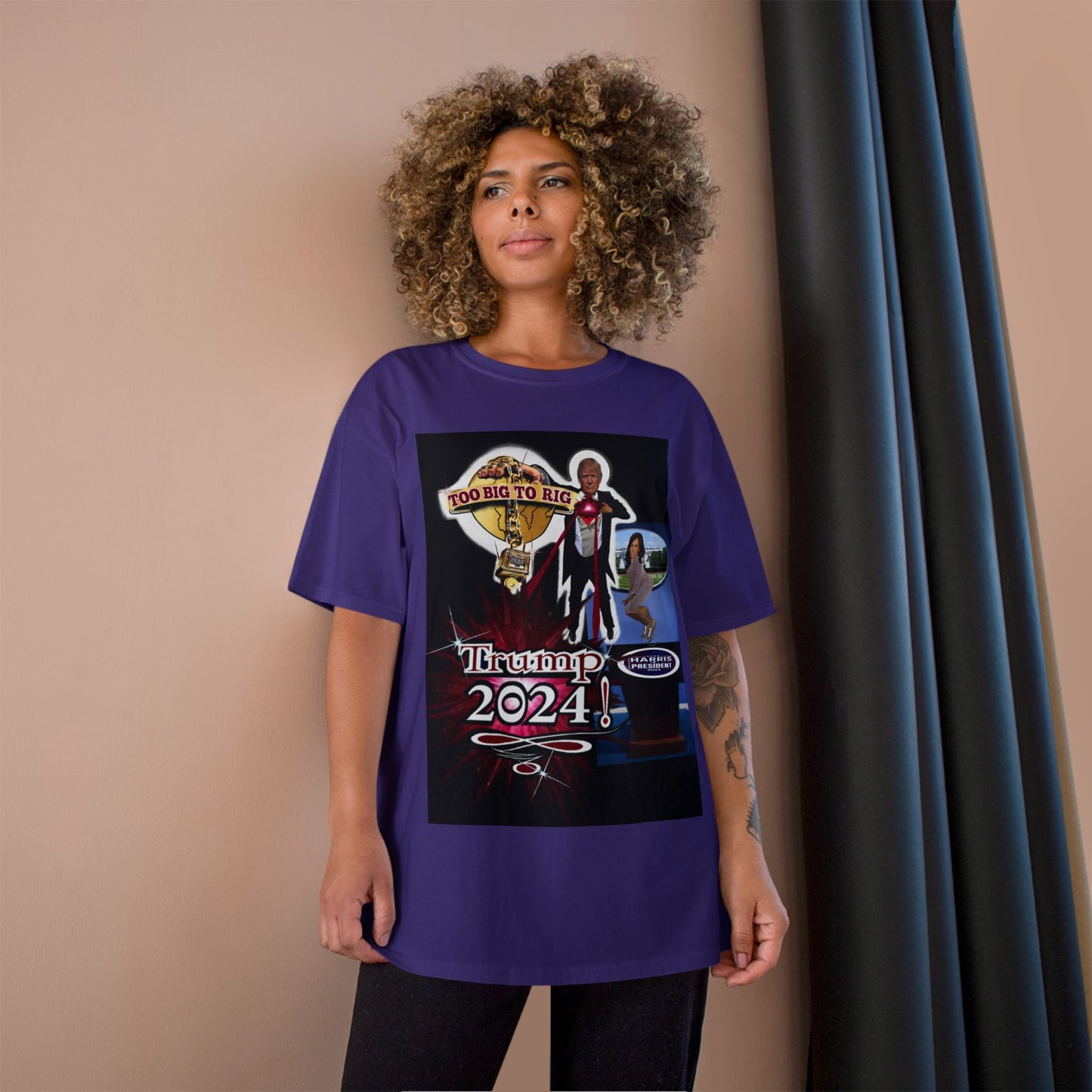 Trump Too Big To Rig! 2024! Premium - Champion T-Shirt