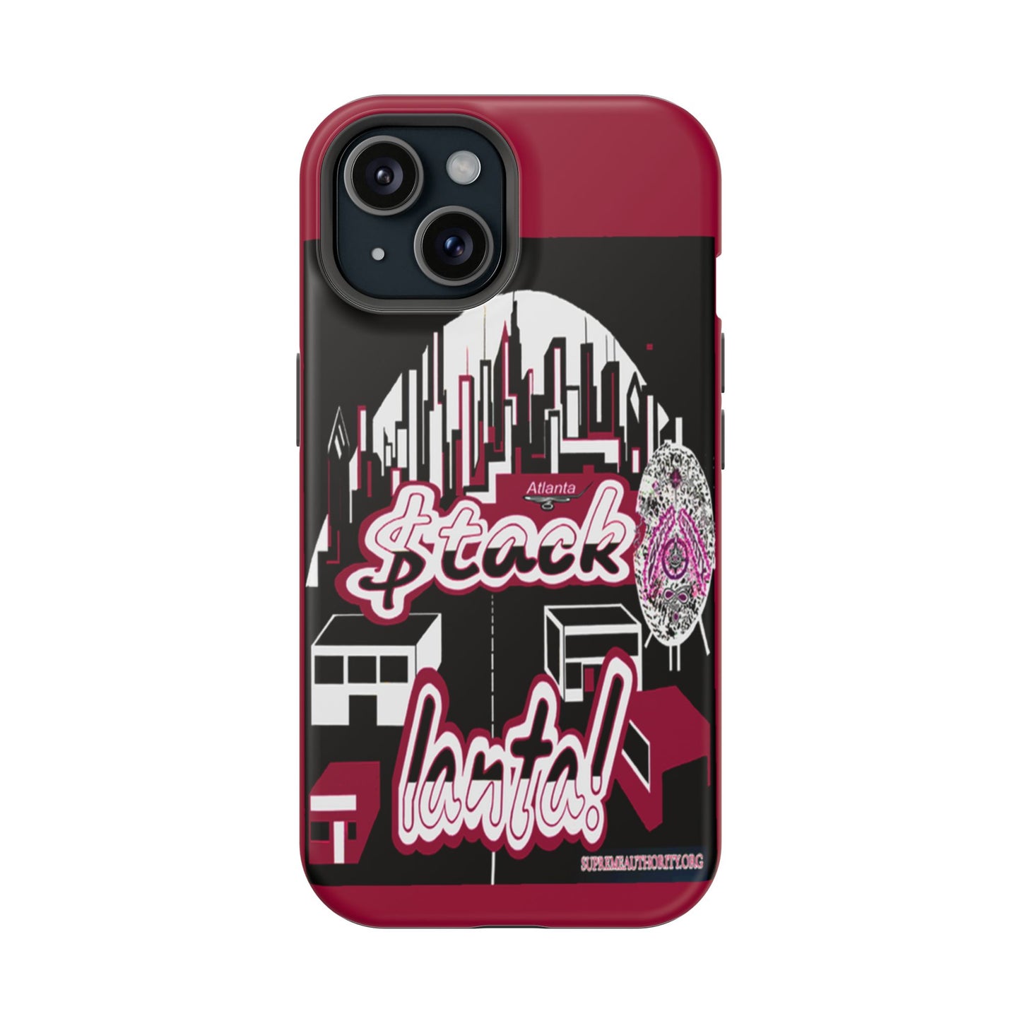 Stack-lanta 2!Remix Red Supreme Authority Iphone ONLY -Impact-Resistant Cases