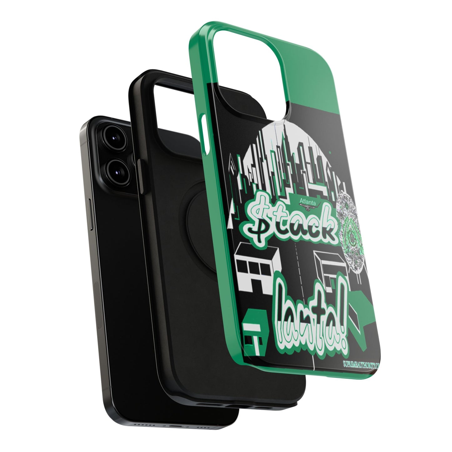 Stack-lanta 2! Remix Green Supreme Authority Iphone ONLY -Impact-Resistant Cases