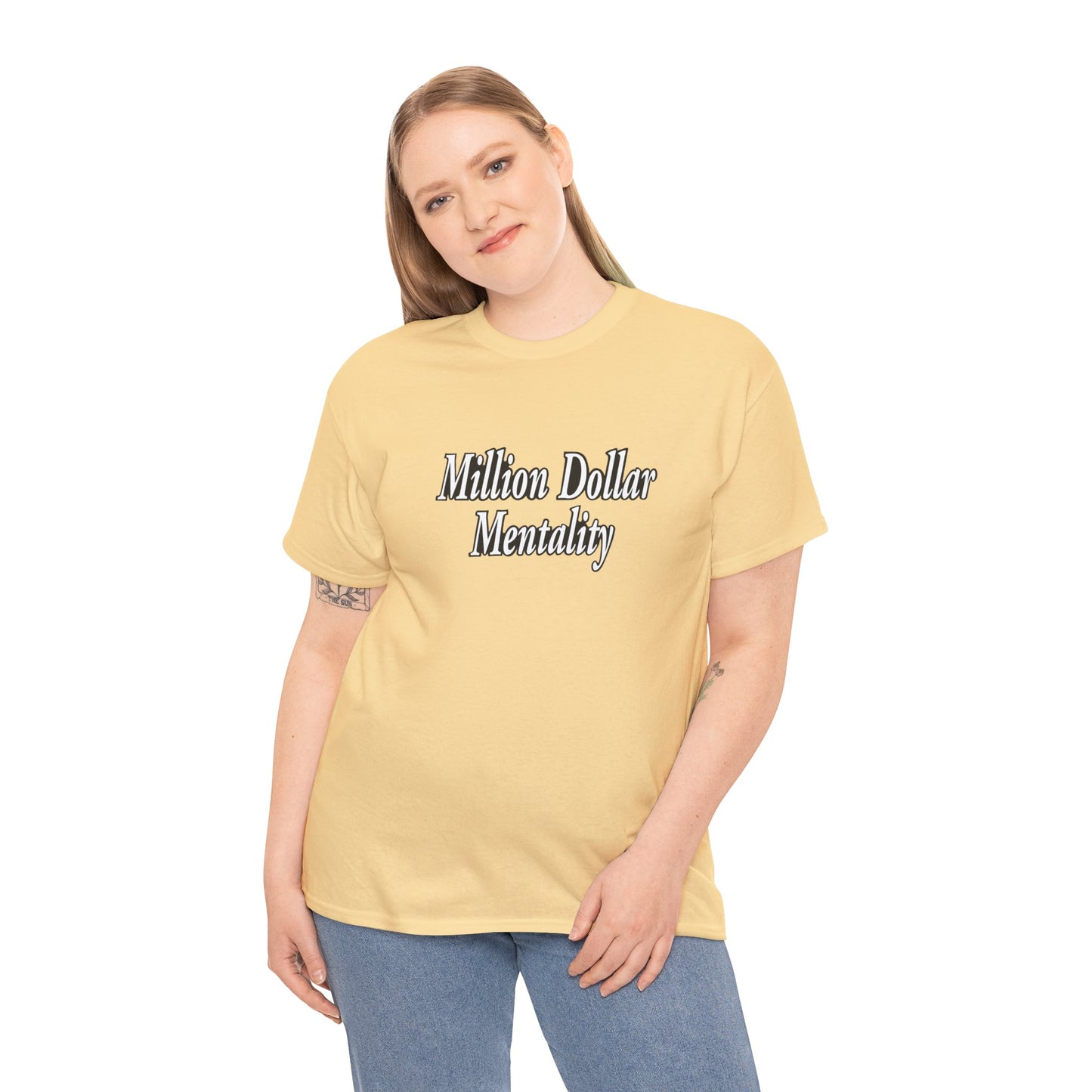 Copy of Million Dollar Mentality 2 w/ Life Hack Unisex Heavy Cotton Tee