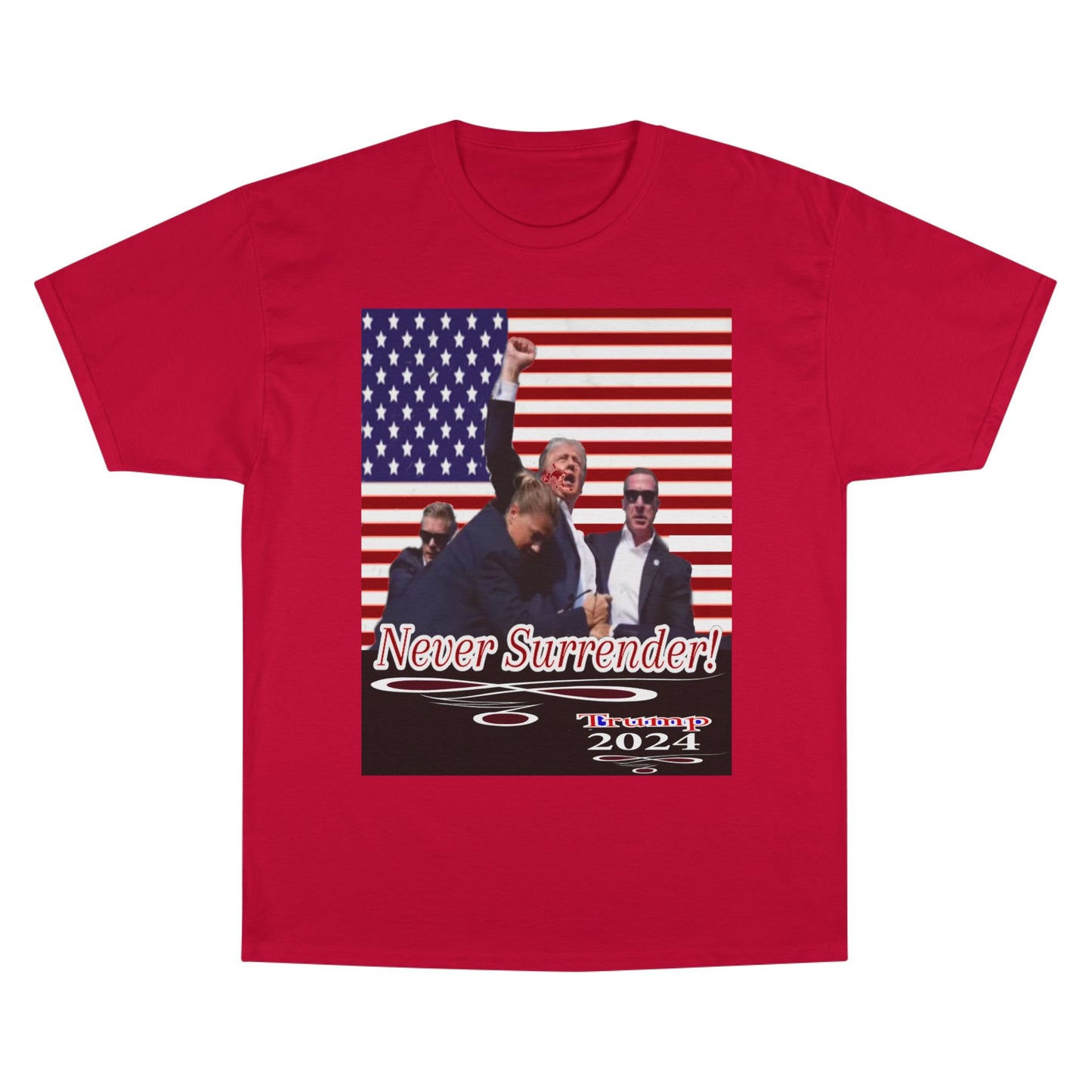Trump Never Surrender Champion T-Shirt