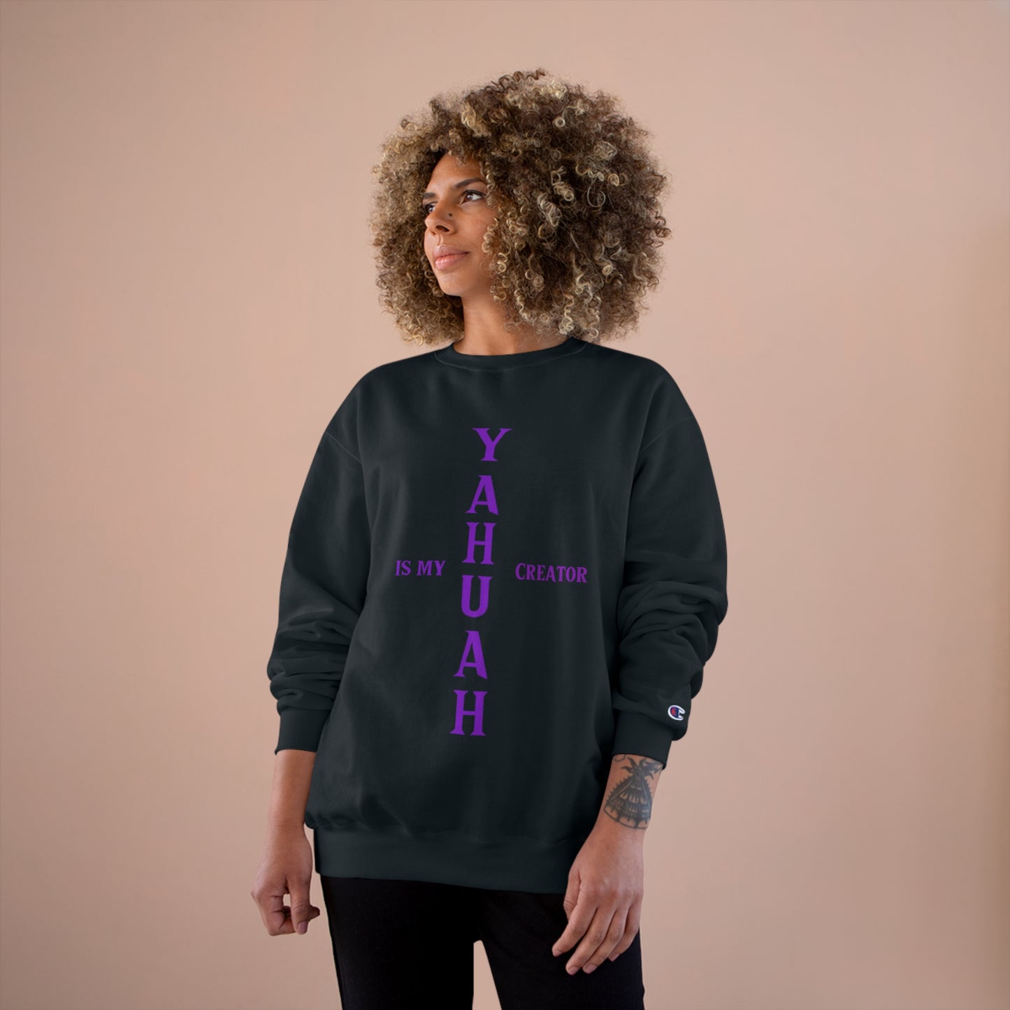 YAHUAH CREATOR - Lady J - custom - Champion Sweatshirt