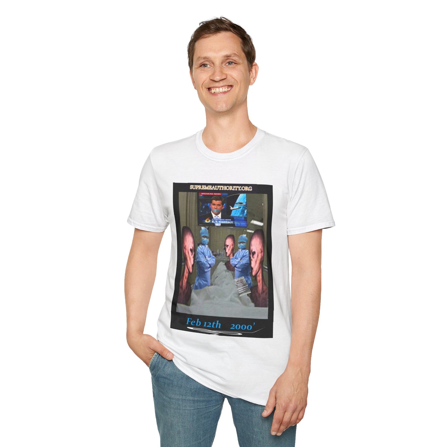 Feb. 12th 2000' An Alien Grey Operation - Grey Unisex Softstyle T-Shirt