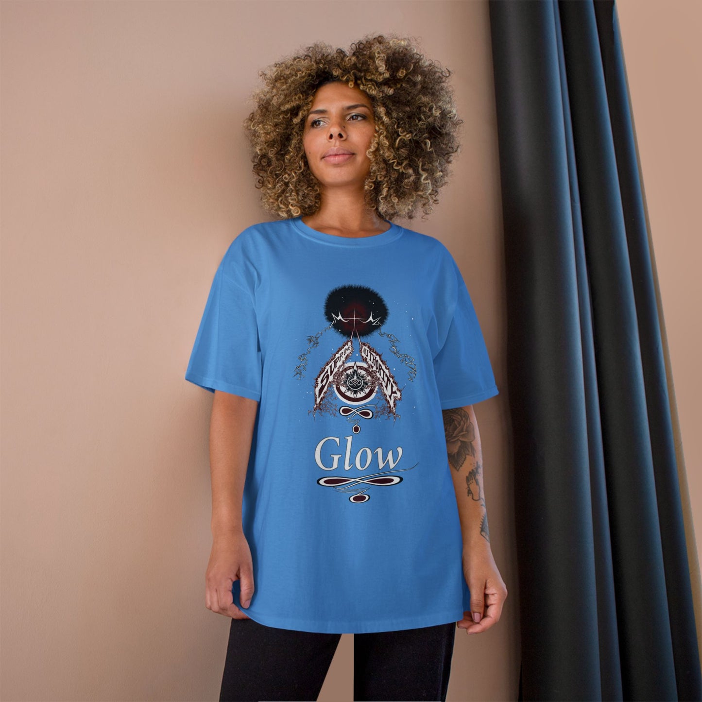 Supreme Authority Glow Philippians 4:13 Champion T-Shirt