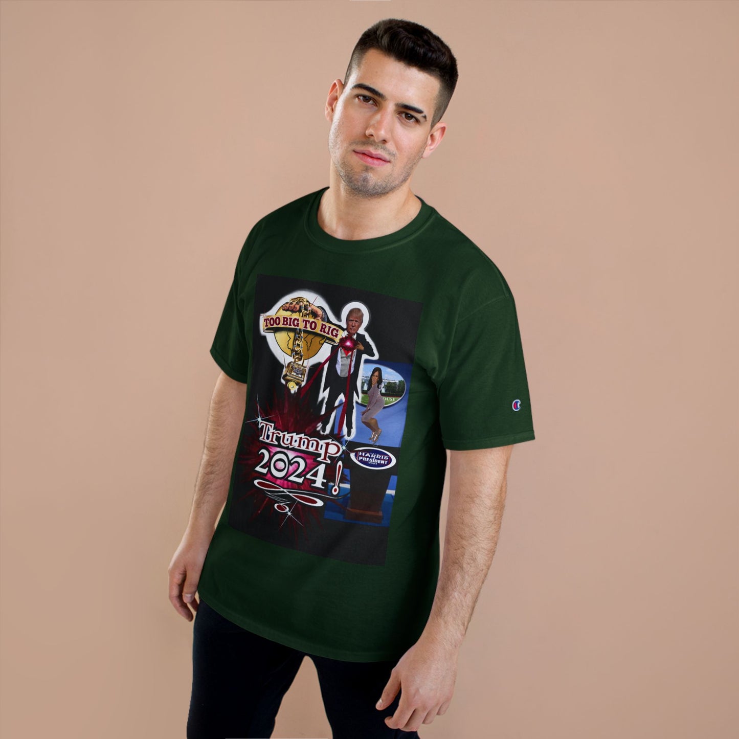 Trump Too Big To Rig! 2024! Premium - Champion T-Shirt