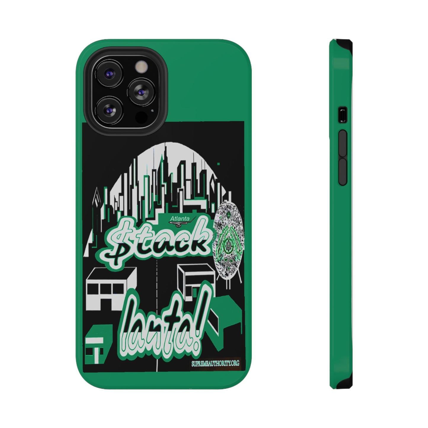 Stack-lanta 2! Remix Green Supreme Authority Iphone ONLY -Impact-Resistant Cases